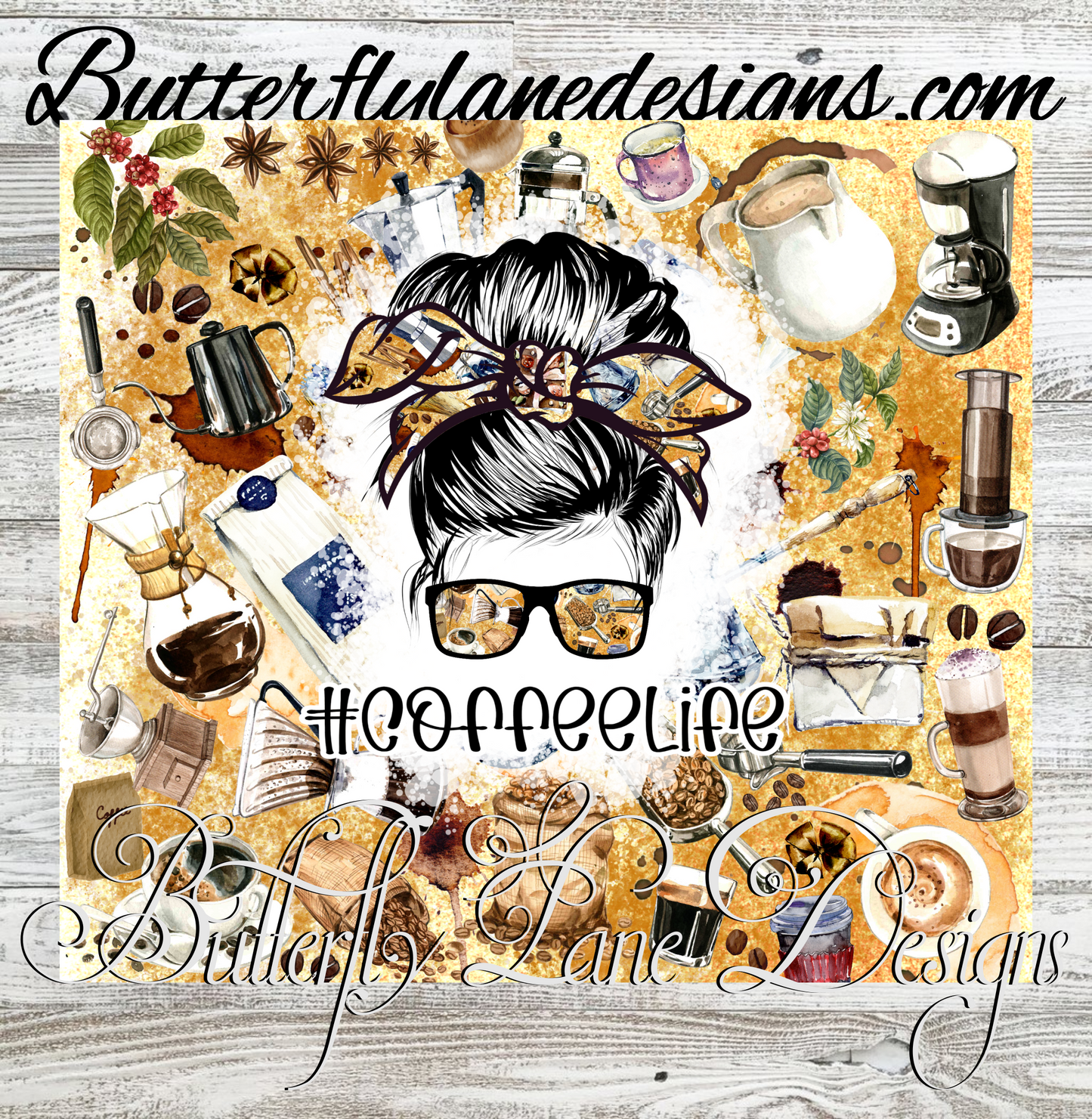 Coffee Life :: White Cast Tumbler wrap