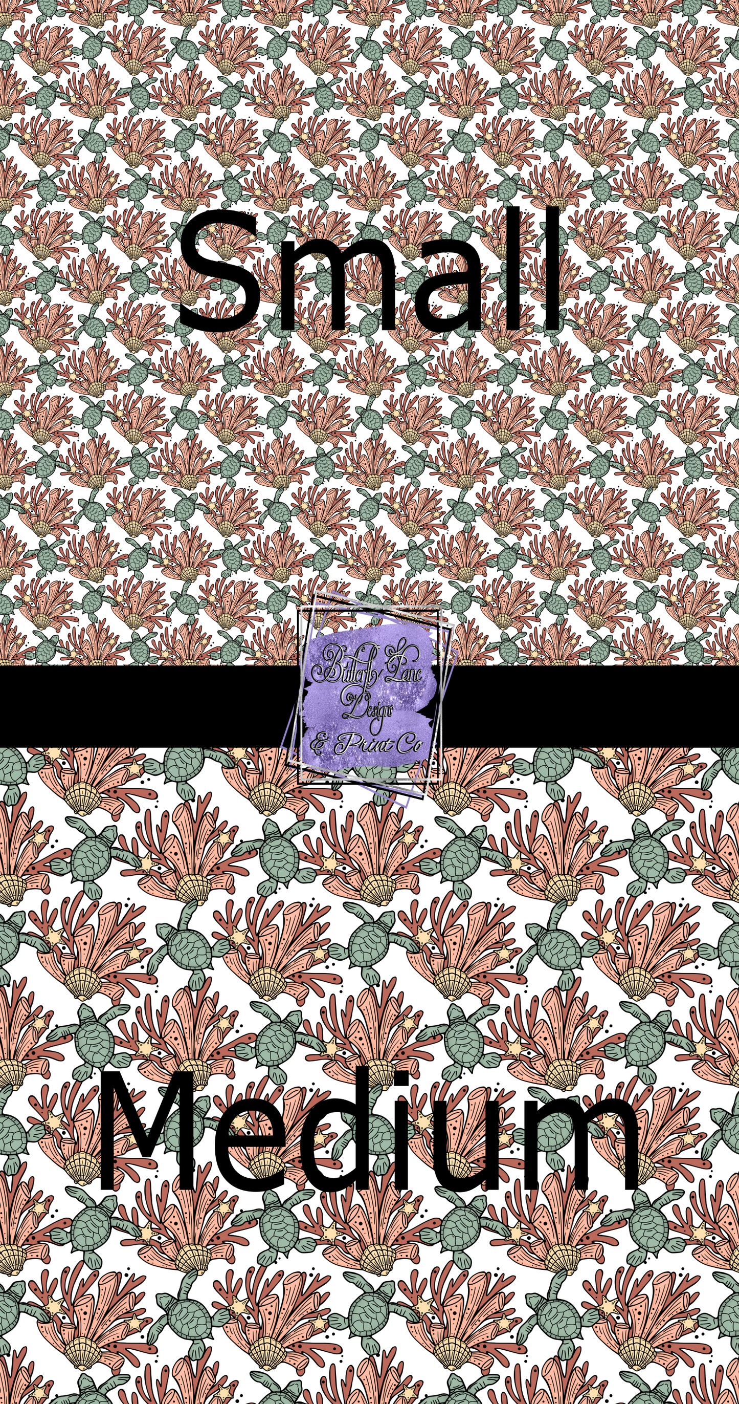 Sea turtles & Coral - PV 553 - Patterned Vinyl