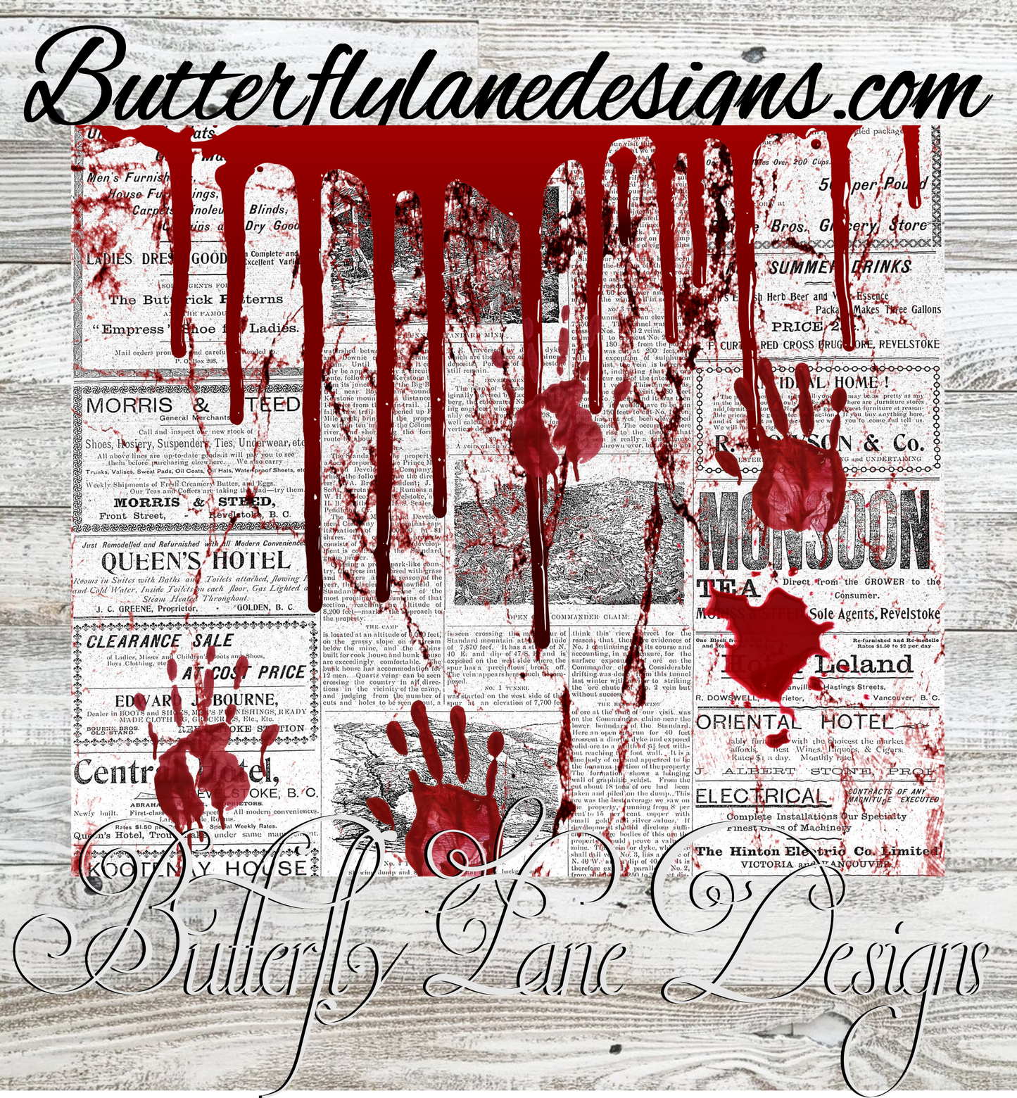 Crime newspaper- tumbler wrap:: White Cast Tumbler wrap
