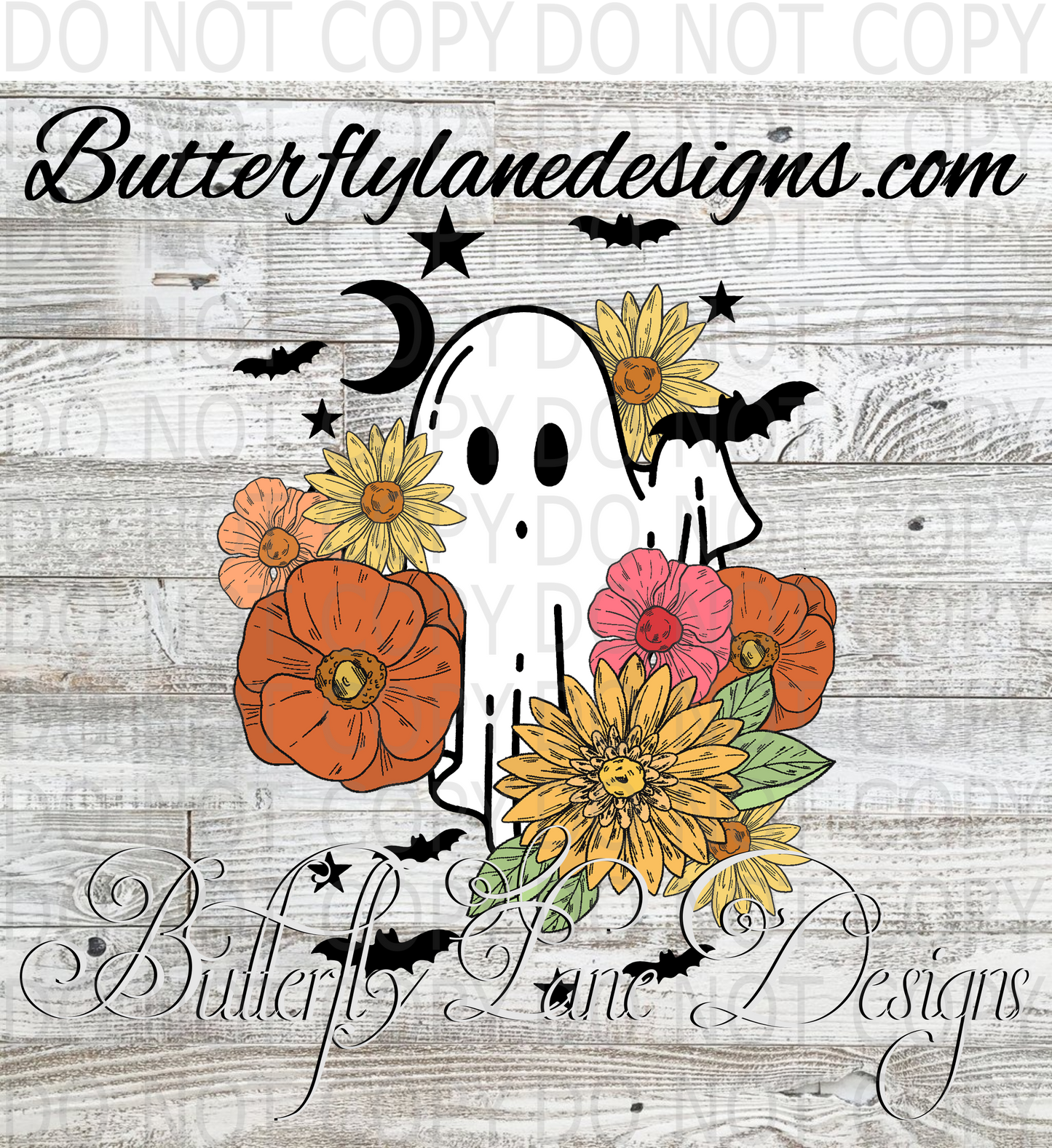 Cute Retro boo ghost :: Clear Decal :: VC Decal