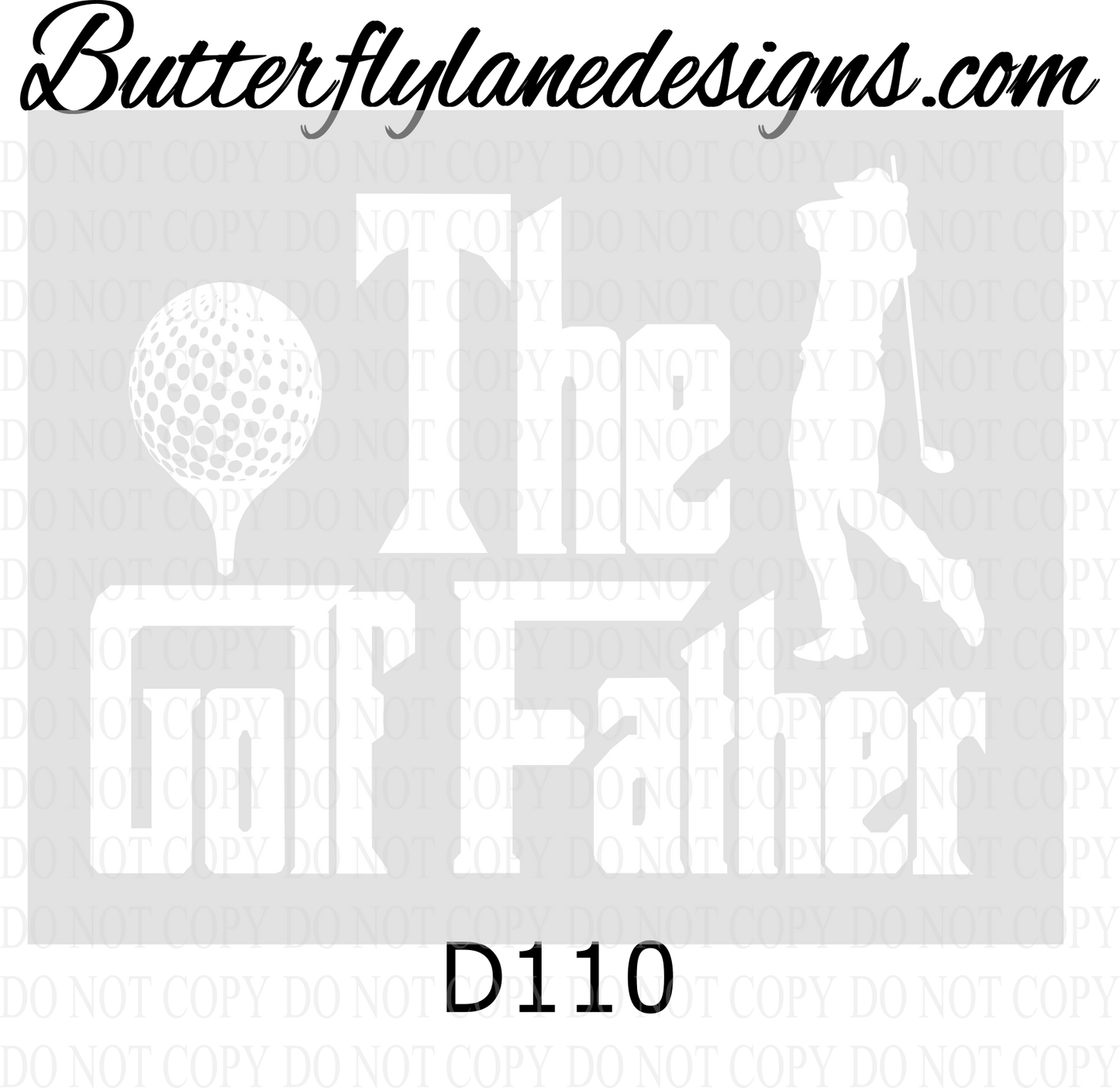 D117 The Golf Father :: Clear Decal :: VC Decal