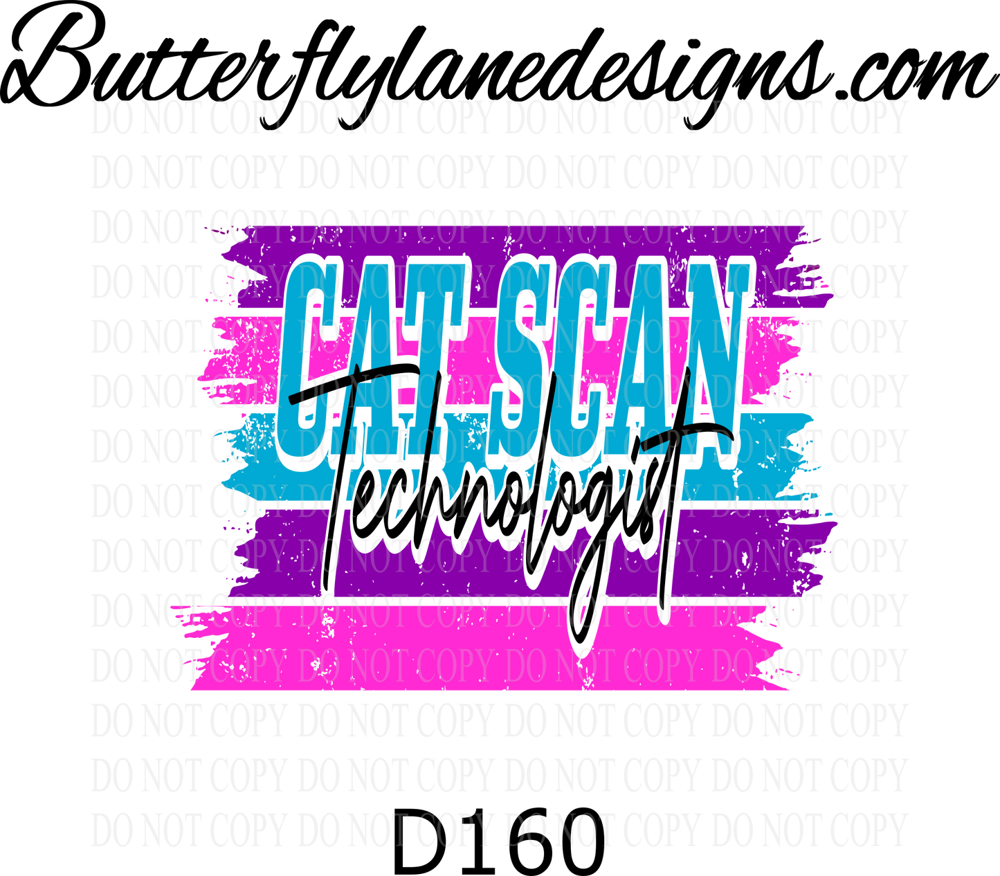 D160 Cat Scan technologist 1 :: Clear Decal :: VC Decal