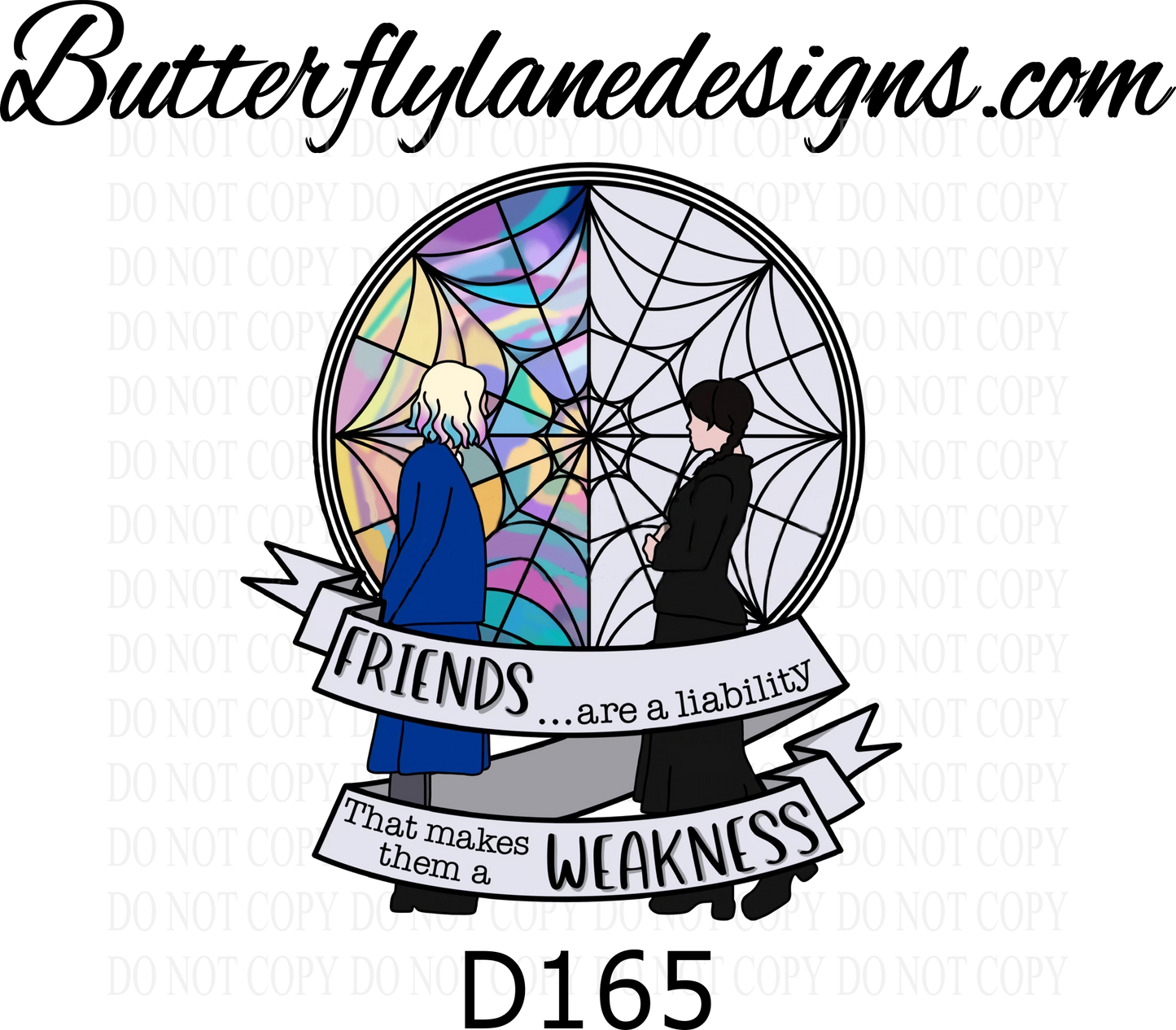 D165-Wednesday_Enid 01-Friends-weakness :: Clear Decal :: VC Decal