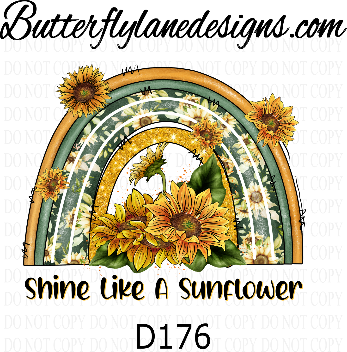 D176 Shine like a sunflower :: Clear Decal :: VC Decal