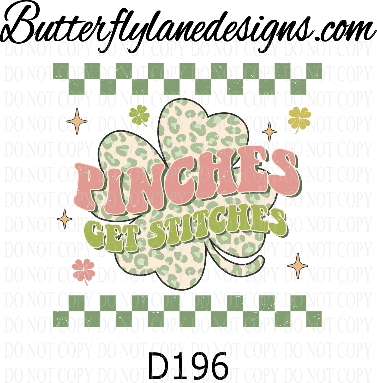 D196 Pinches get stitches :: Clear Decal :: VC Decal