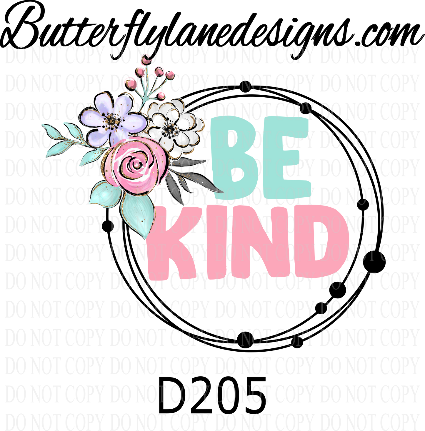 D205 Be Kind-BLD :: Clear Decal :: VC Decal