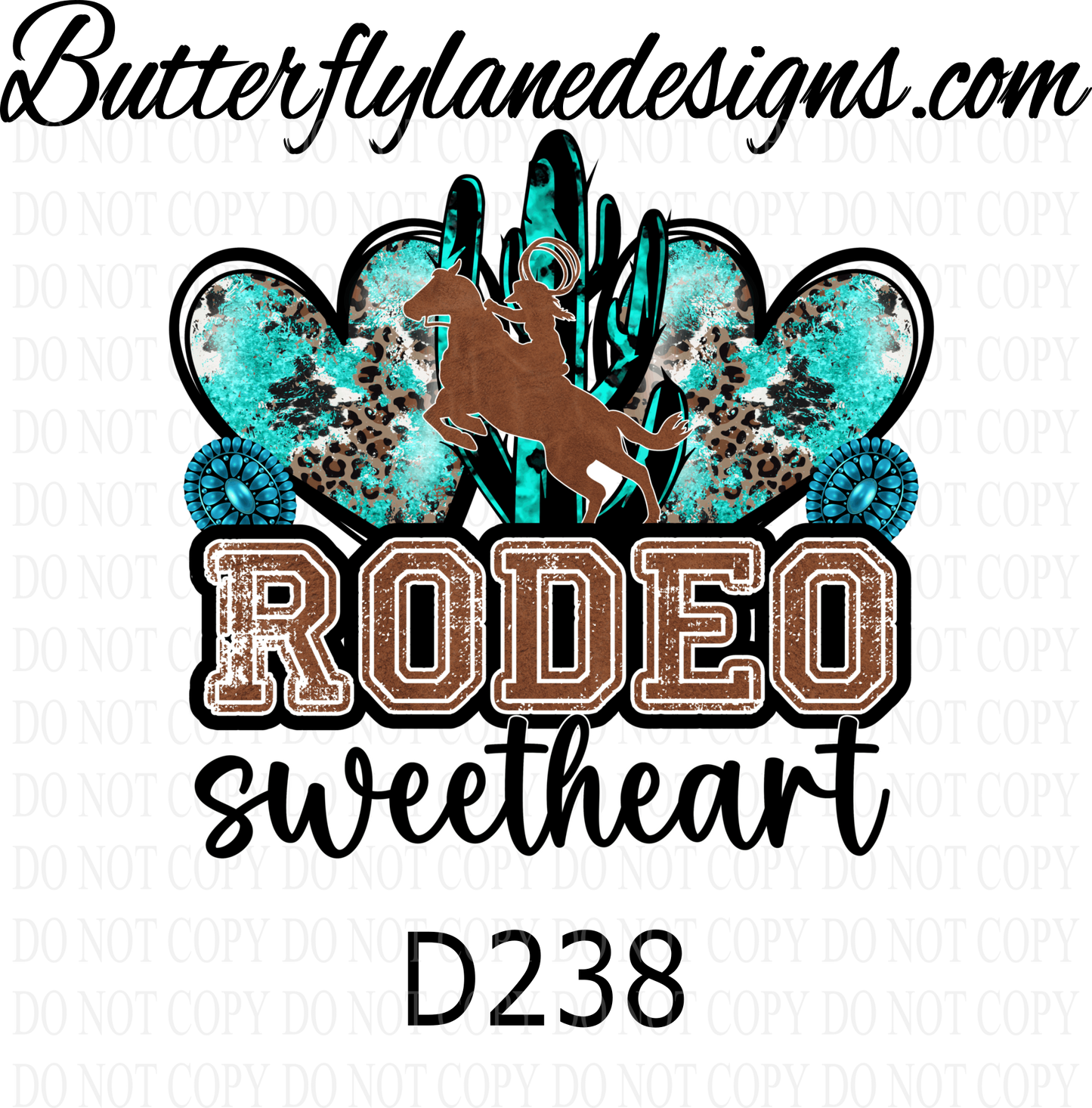 D238 Rodeo Sweetheart:: Clear Decal :: VC Decal