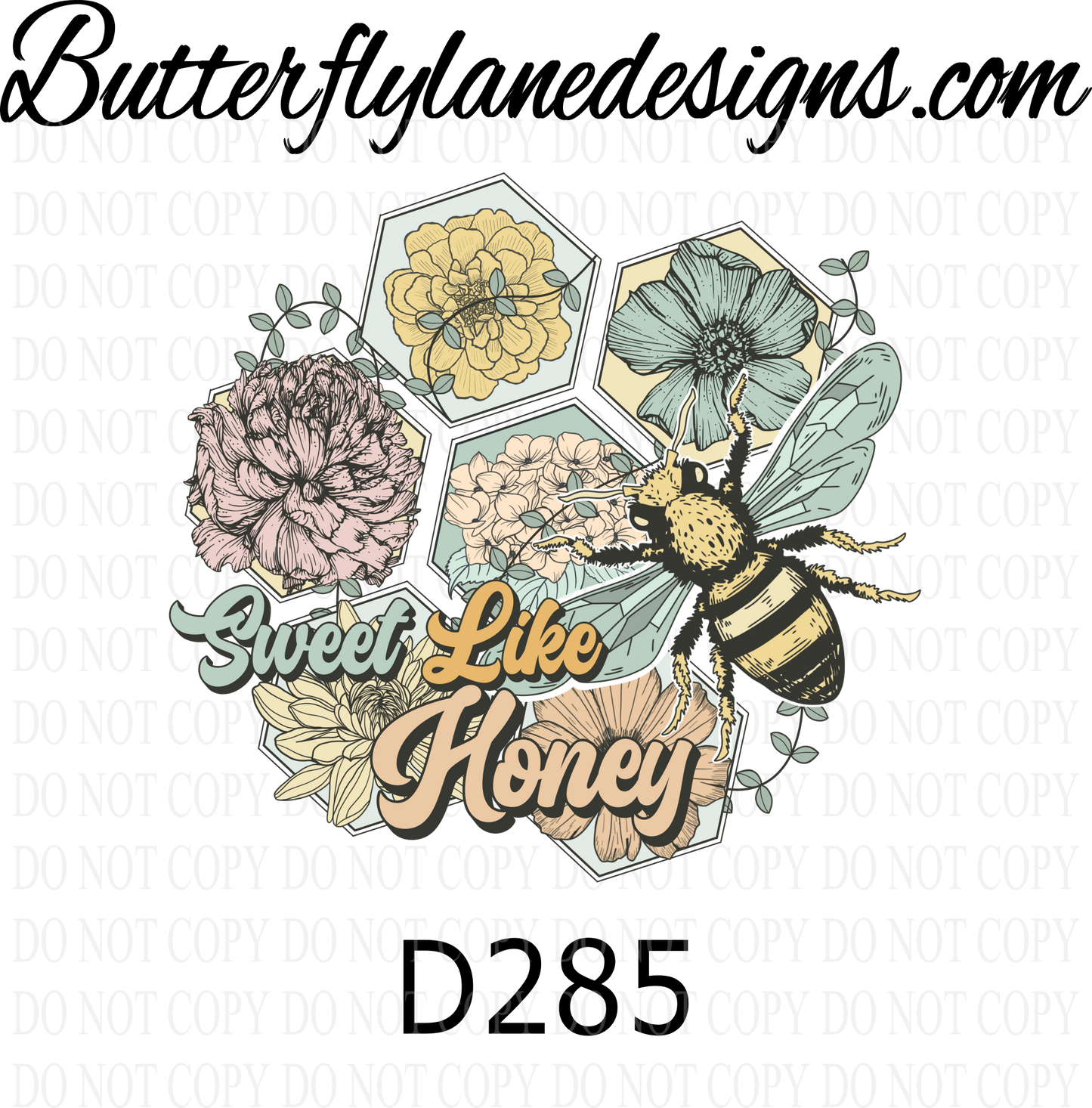 D285 Sweet Like Honey-Retro Style :: Clear :: VC Decal