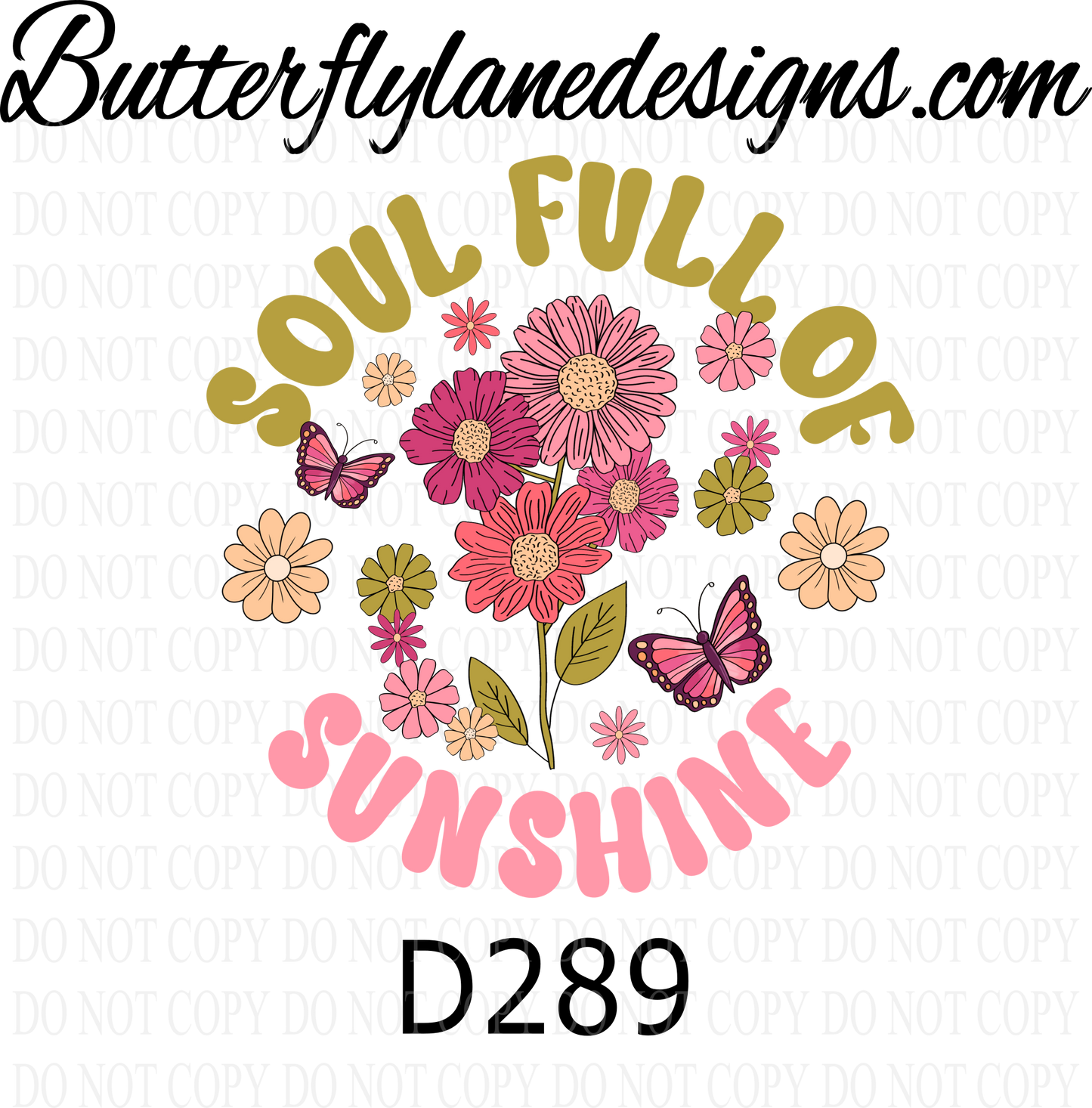 D289 Soul full of Sunshine :: Clear :: VC Decal
