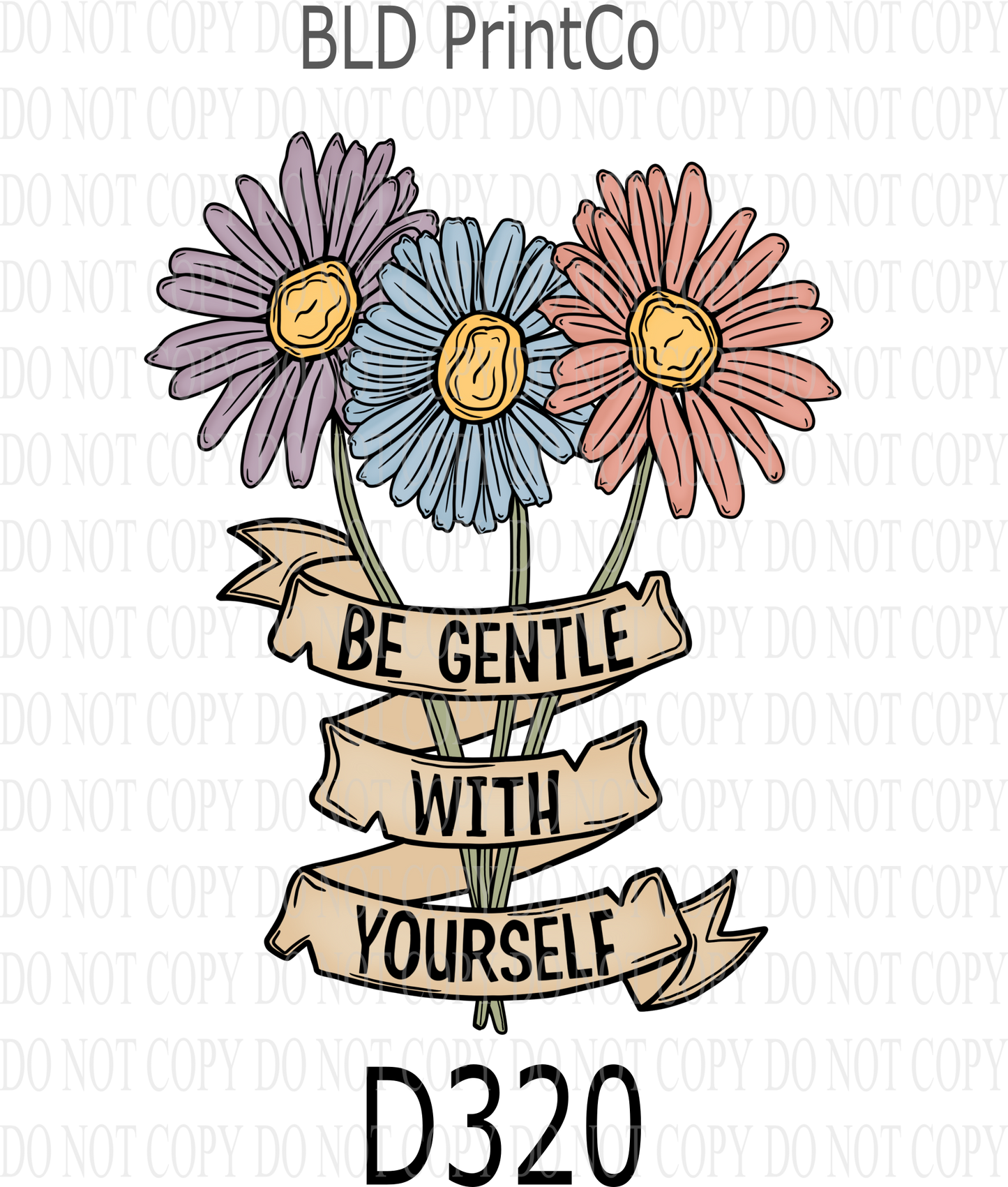 D320 Be gentle with yourself :: Clear Decal :: VC Decal