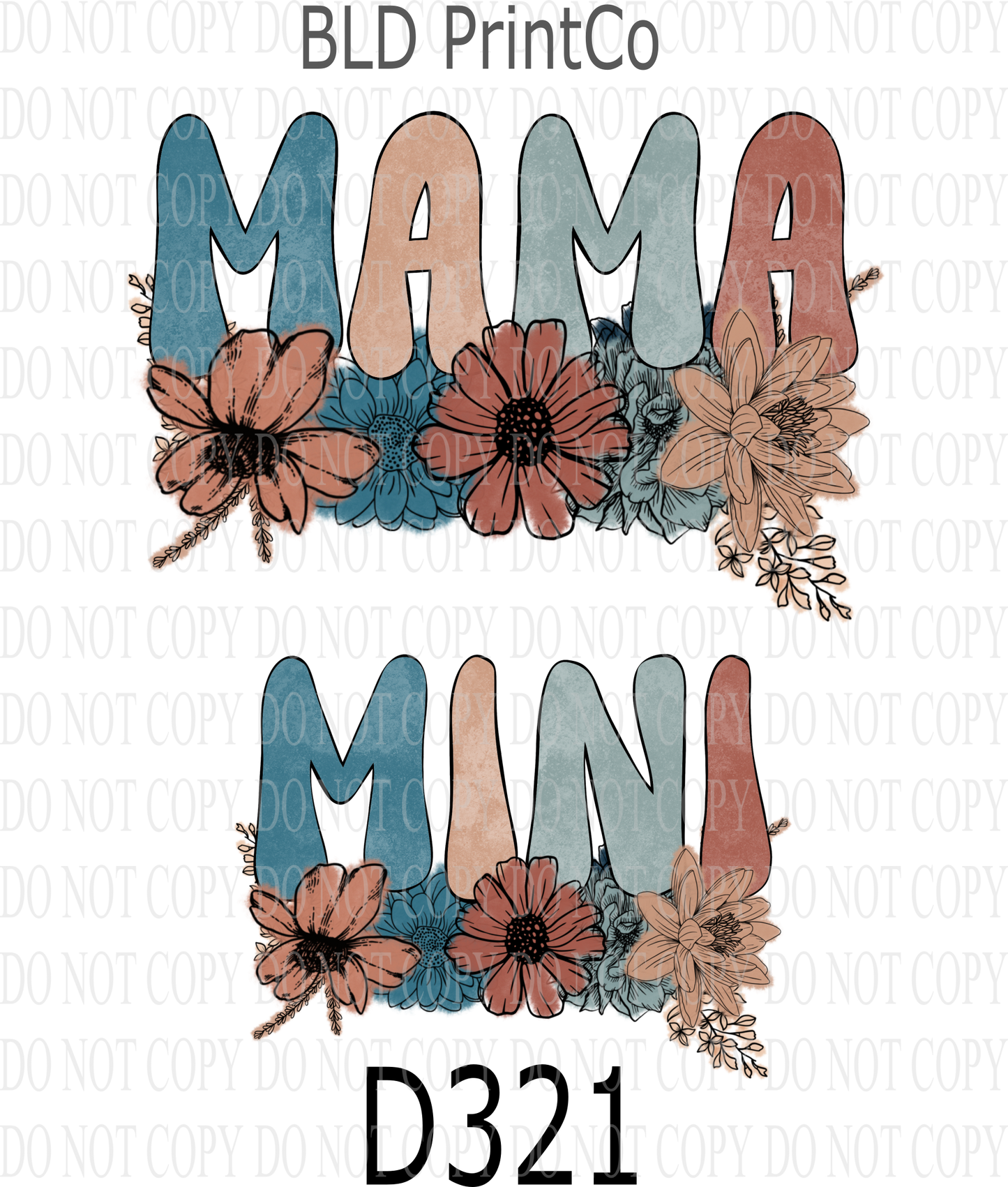 D321 Mama-Mini 2pc Set :: Clear Decal :: VC Decal