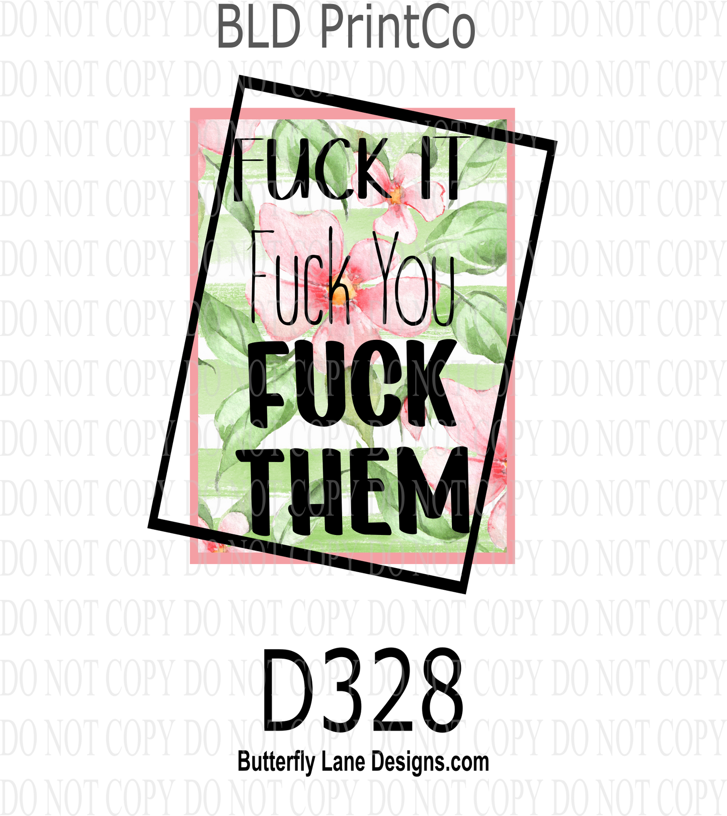 D328 Fk it, Fk You, Fk Them Clear Decal :: VC Decal