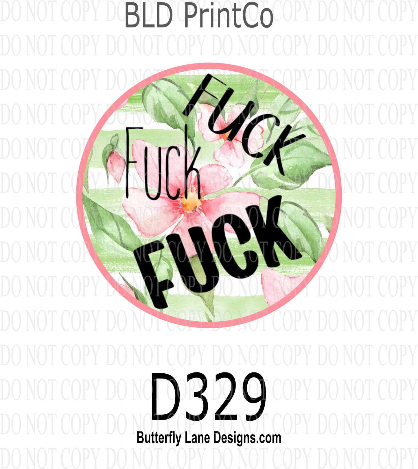 D329 Fuck Fuck Fuck-BLD Clear Decal :: VC Decal