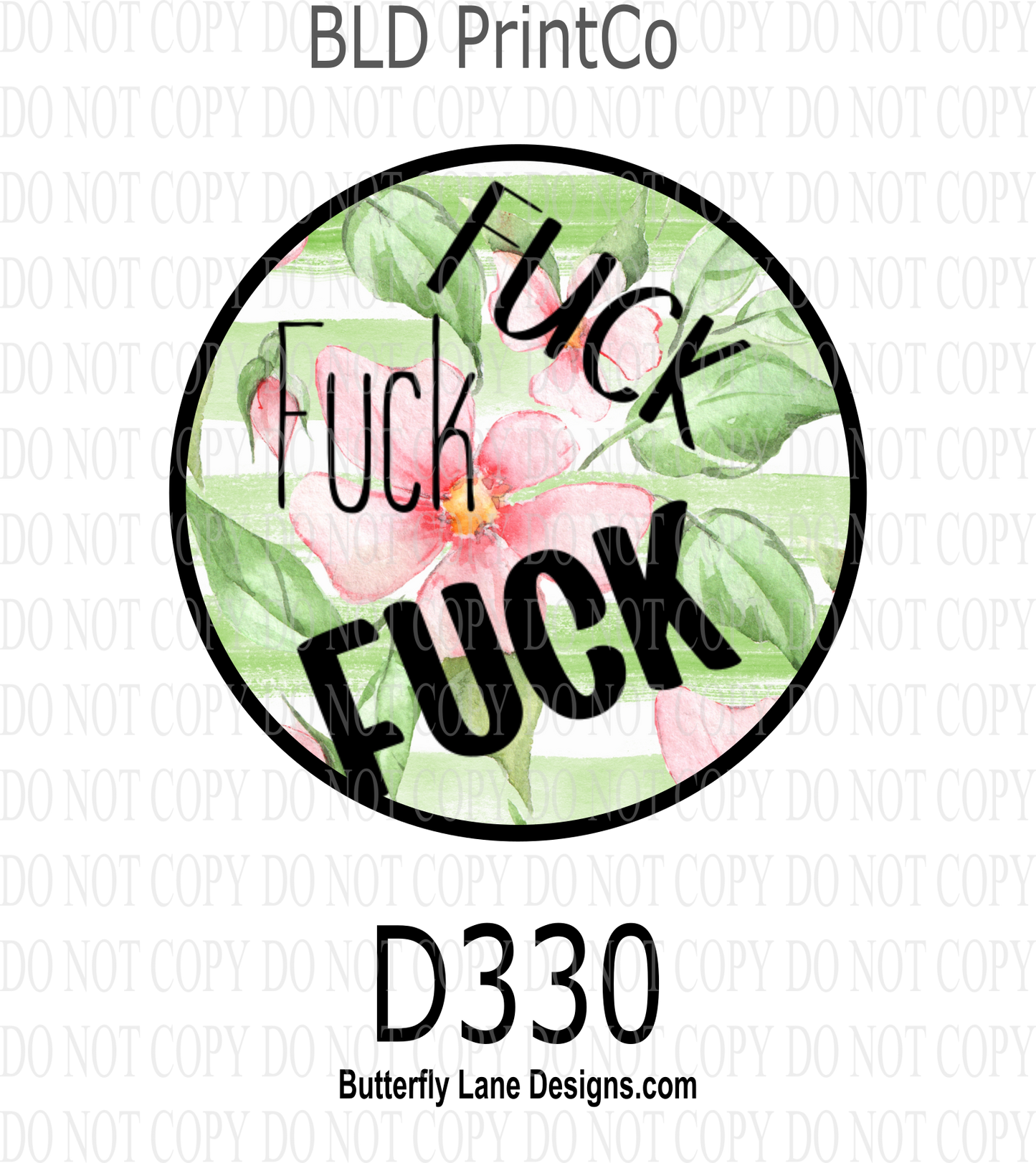 D330-Fuck Fuck Fuck-Black-BLD  Clear Decal :: VC Decal