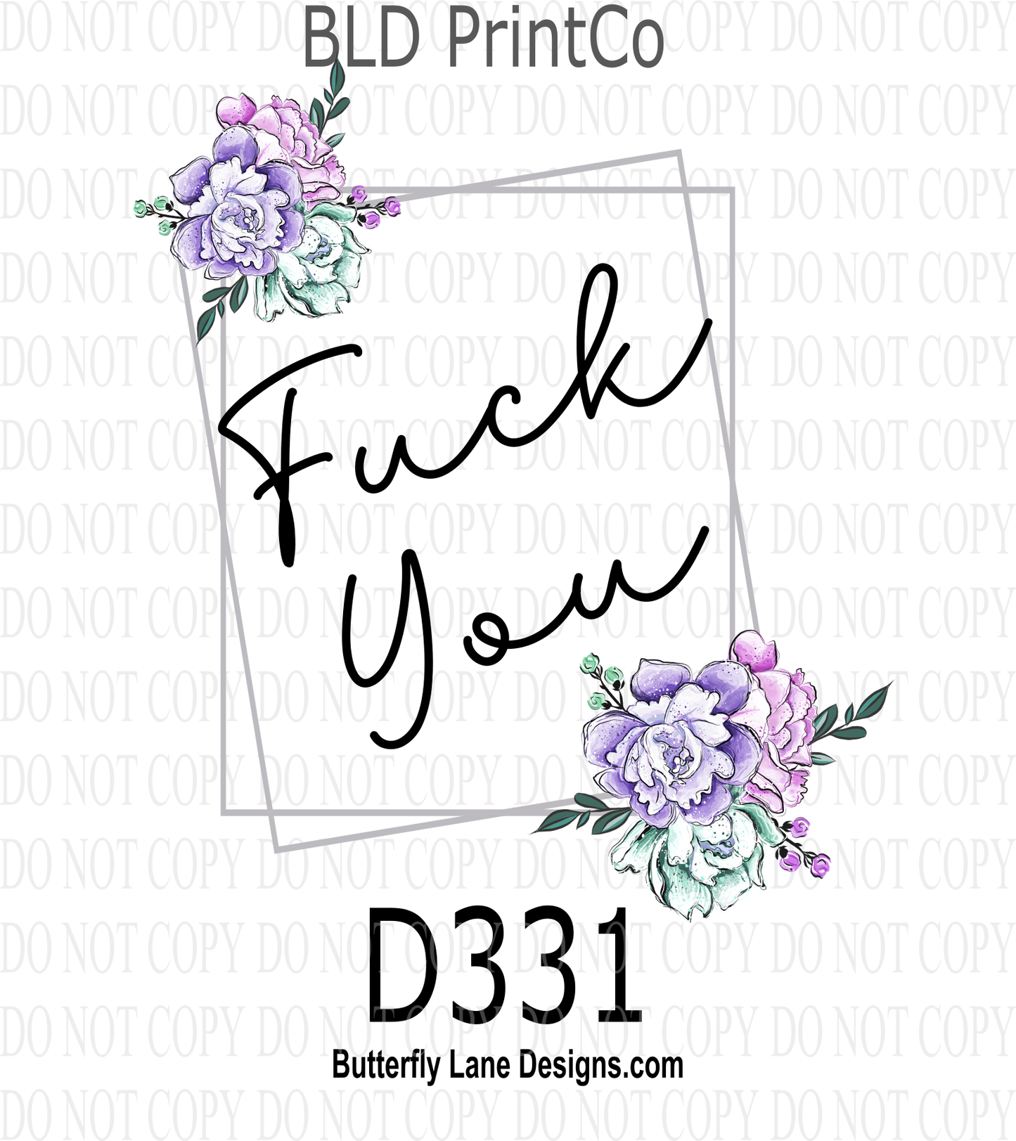 D331 A Delicate Feck You-BLD  Clear Decal :: VC Decal