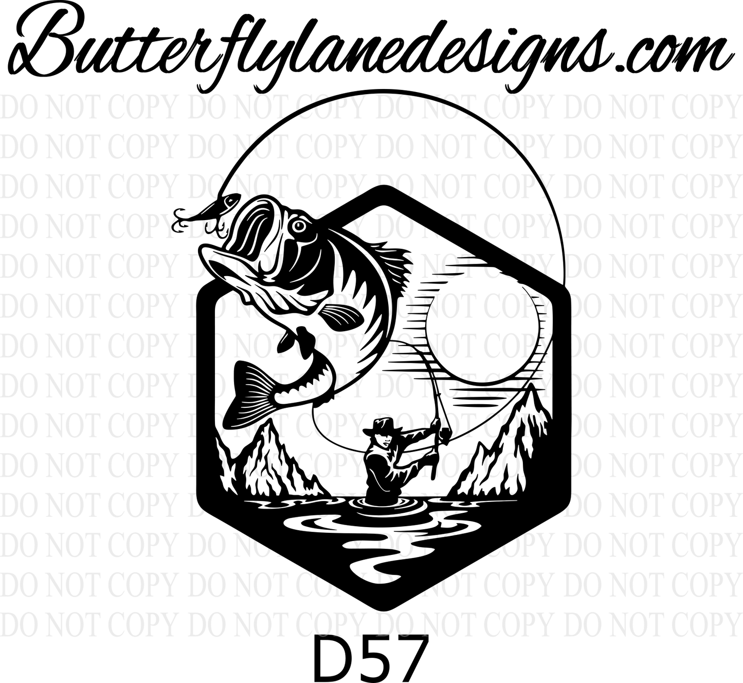 D57 Fishing 02 :: Clear Decal :: VC Decal