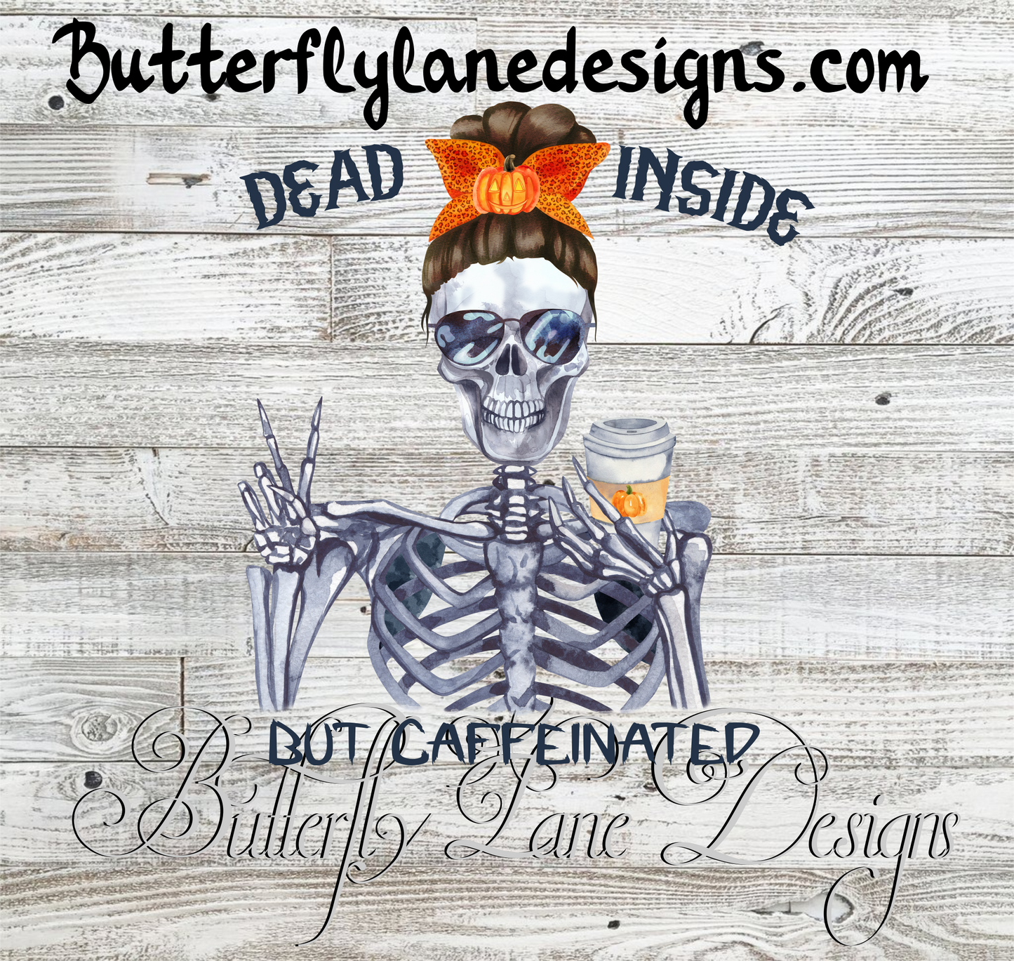 Dead Inside but Caffeinated :: Clear Cast Decal