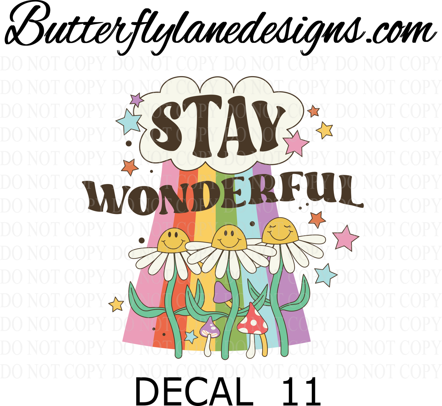 D11 Stay wonderful-retro .:: Clear Decal :: VC Decal