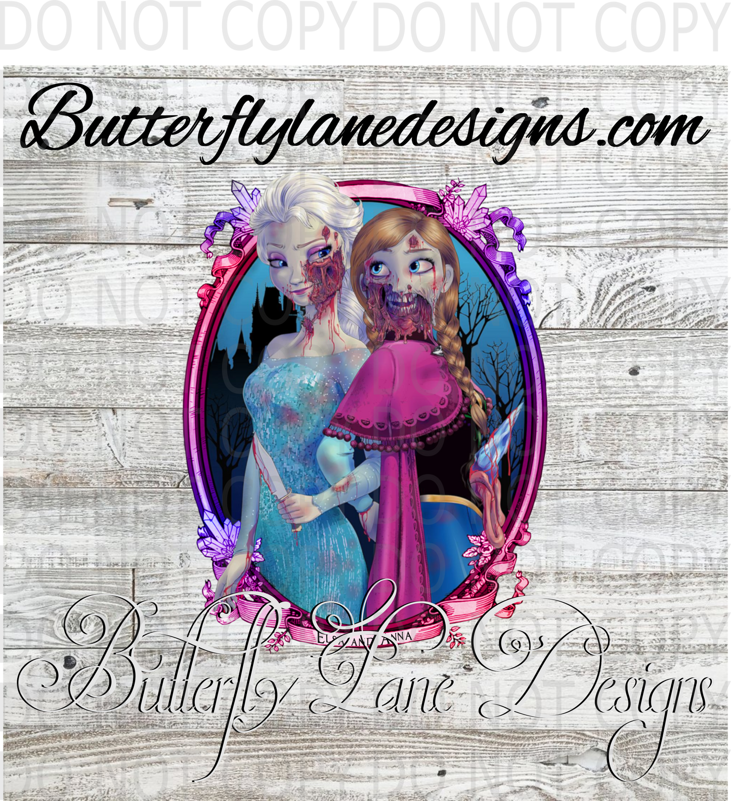 Elsa-Anna Zombie :: Clear Decal :: VC Decal