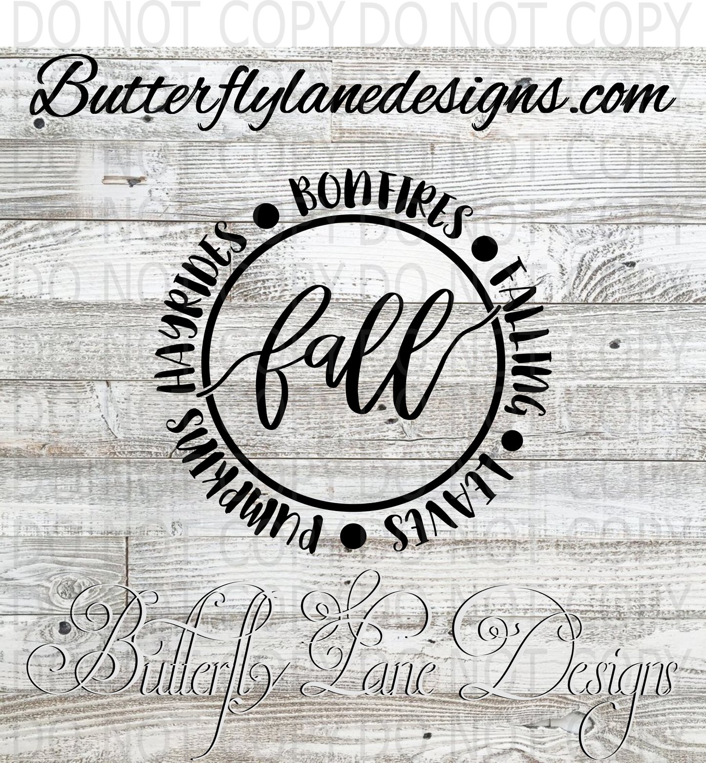 Fall Circle-pumpkins-leaves-falling-bonfires-hayrides :: Clear Decal :: VC Decal