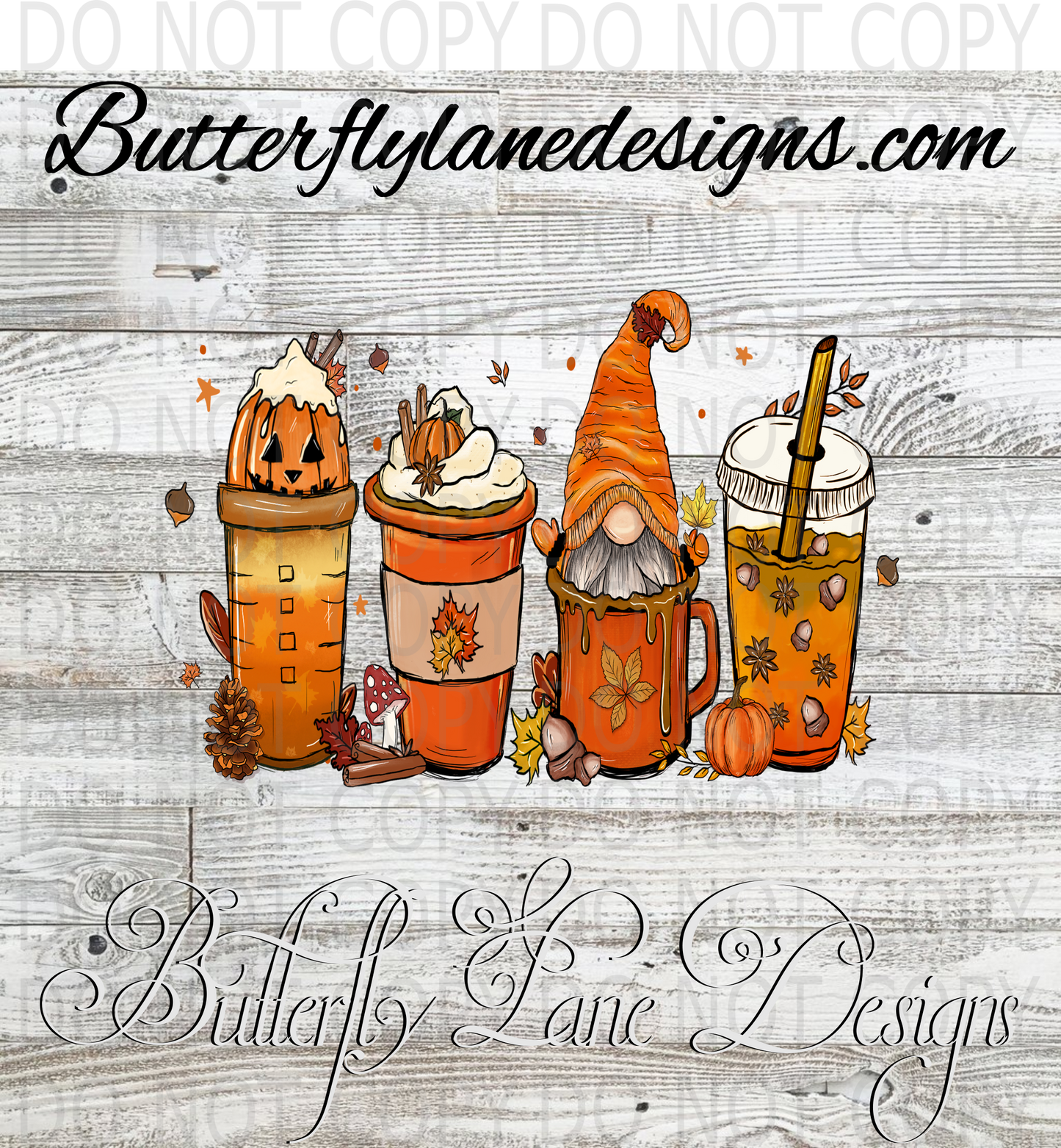 Fall Drinks-Gnome :: Clear Decal :: VC Decal