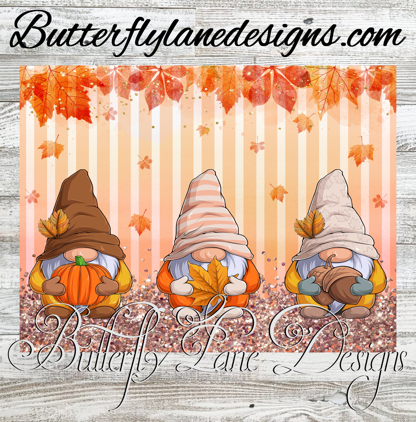 Fall gnome wrap :: Tumbler wrap
