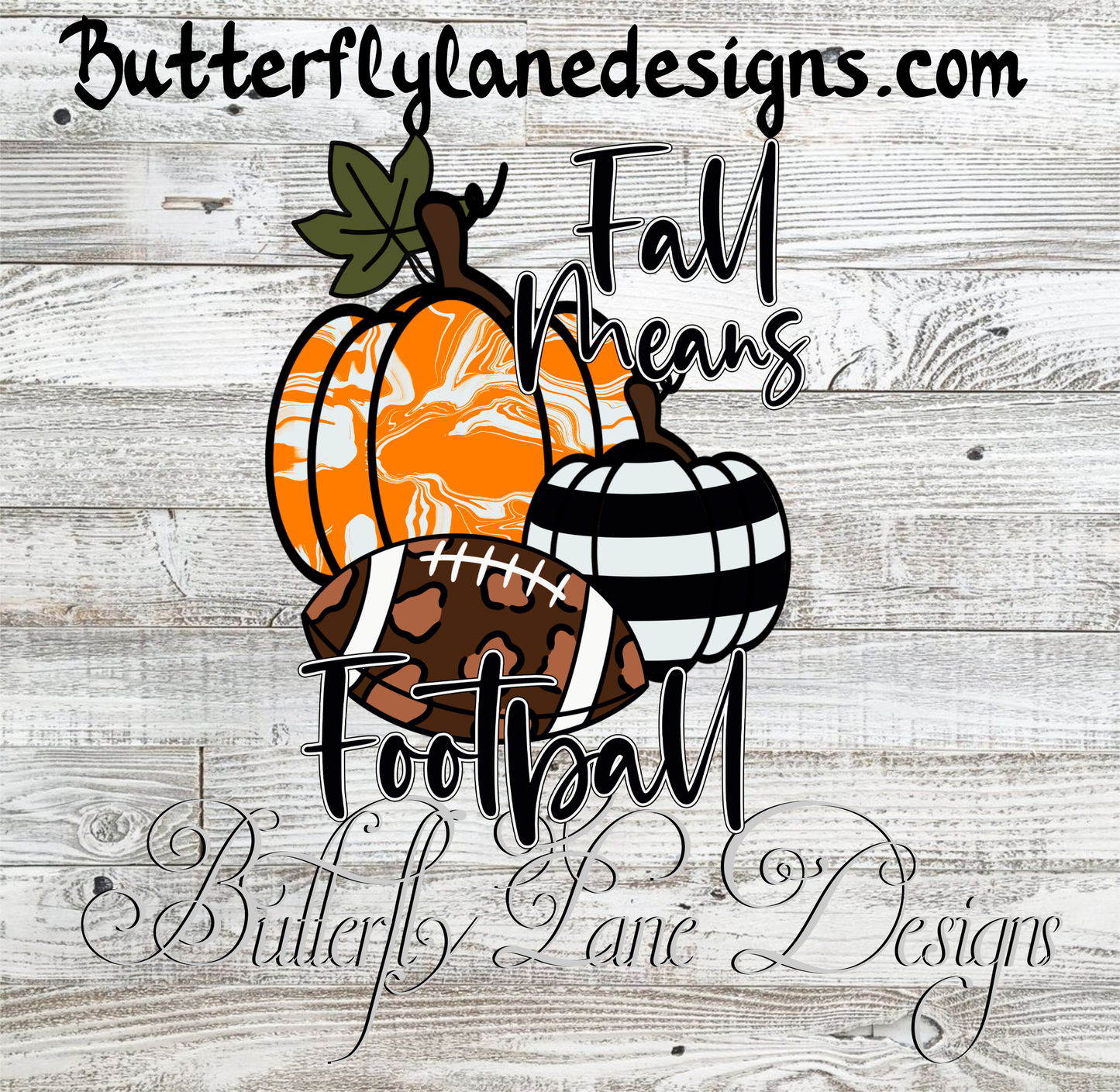 Fall means Football :: Clear Cast Decal