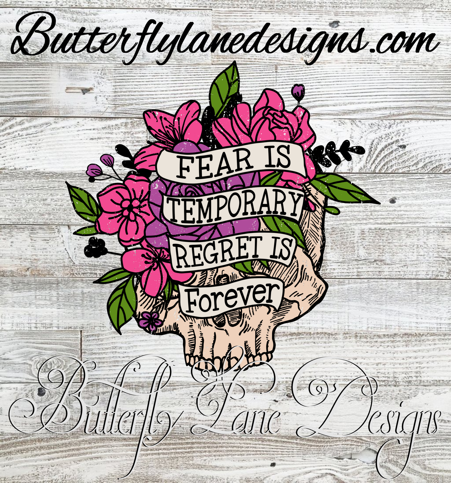 Fear is temporary-regret is forever-  :: Clear Decal or VC Decal