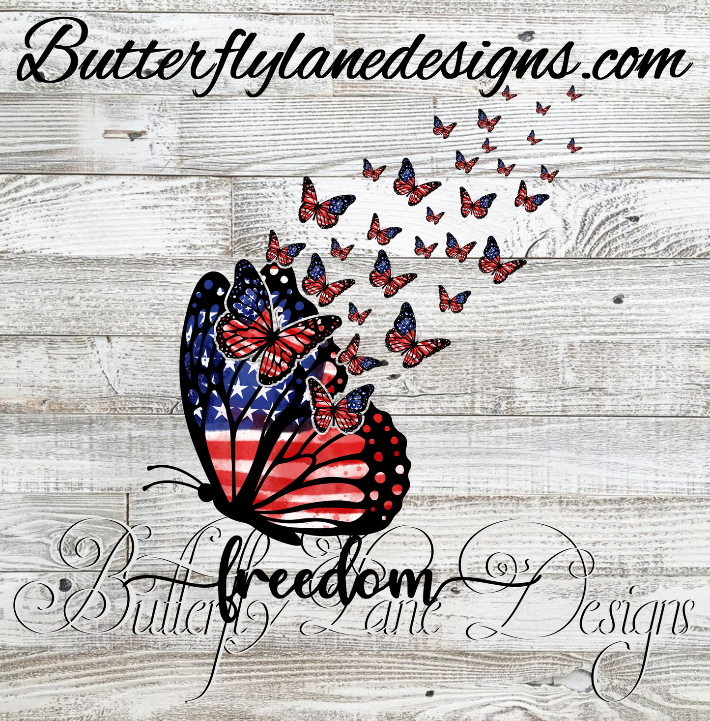 Freedom butterfly RWB :: Clear Decal :: VC Decal