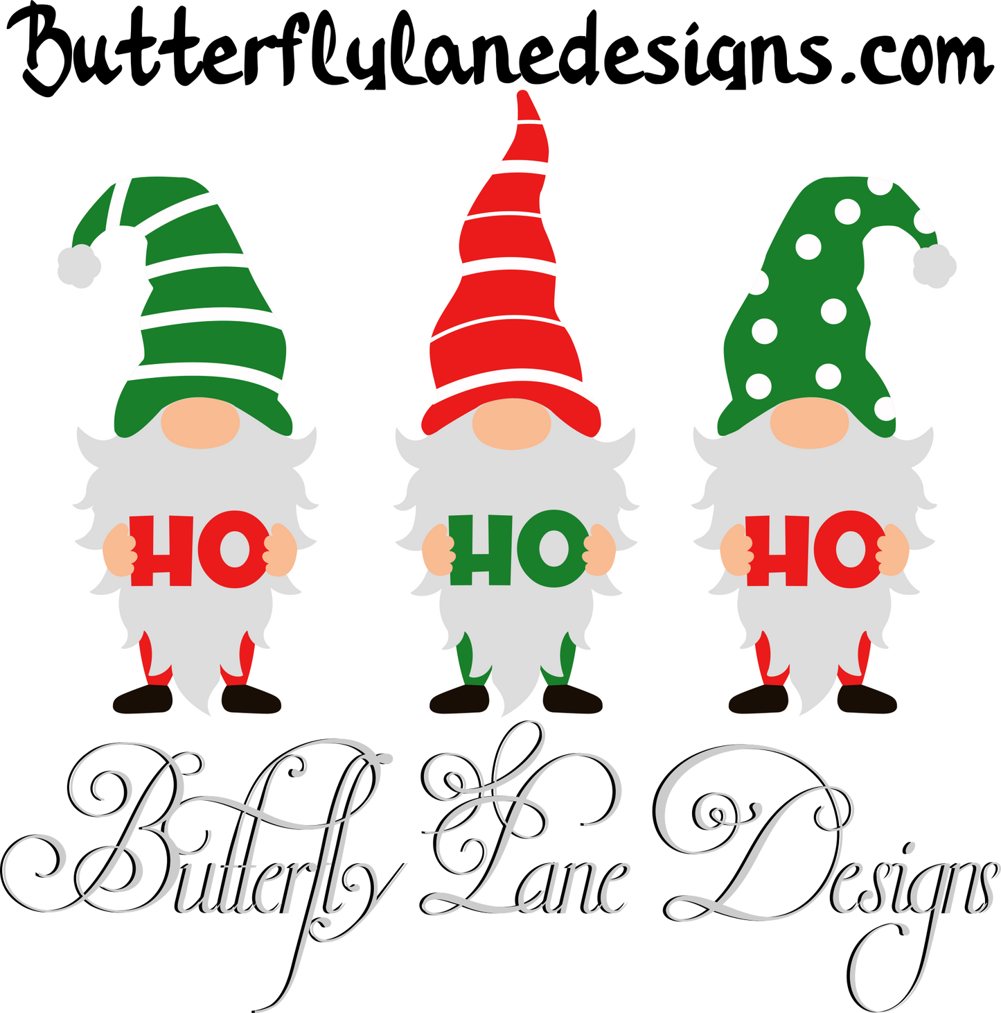Christmas-Ho Ho Ho- Gnomes-Clear Cast