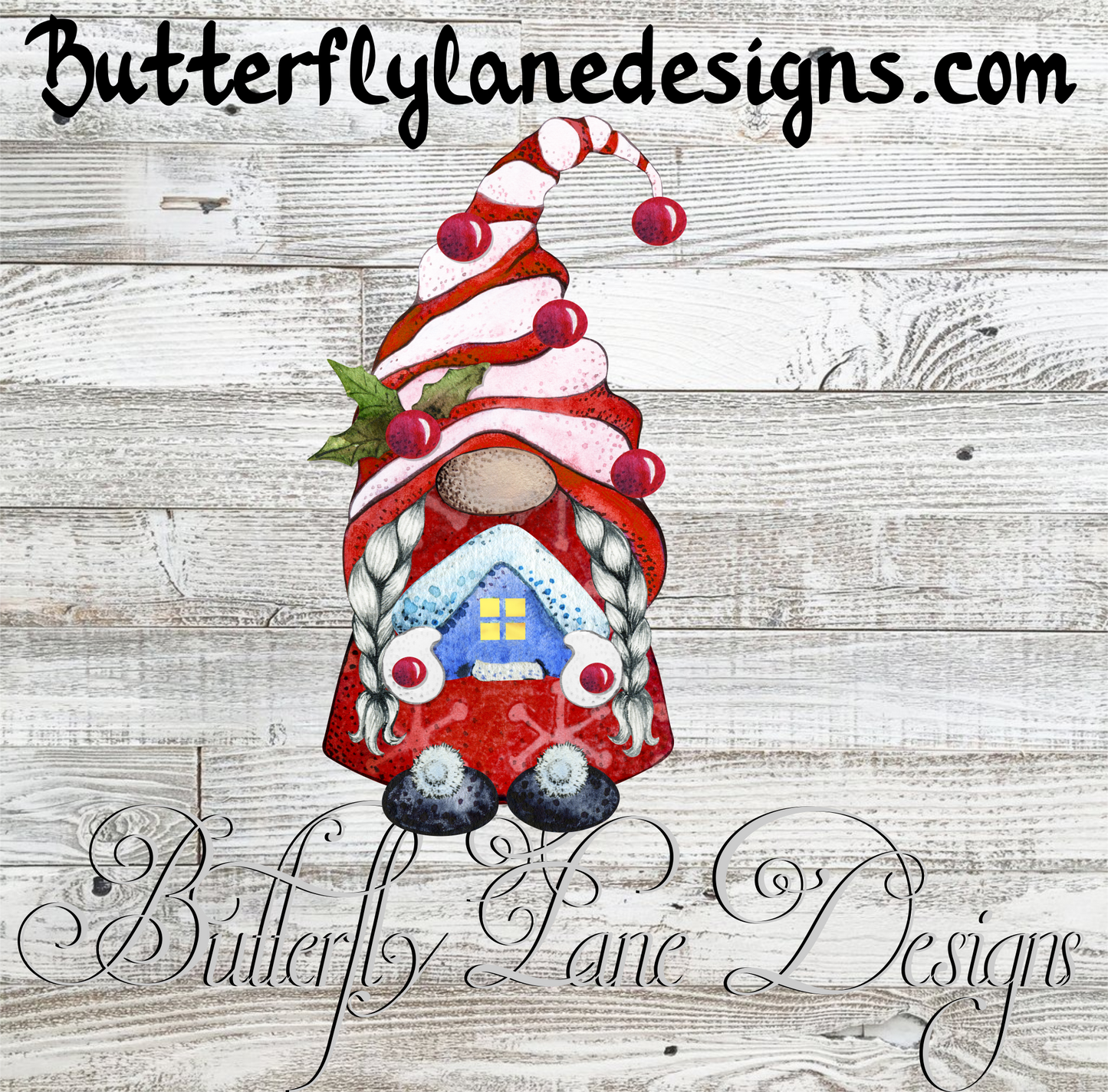 Gnomes- Antique 6 Merry Christmas Clear Cast