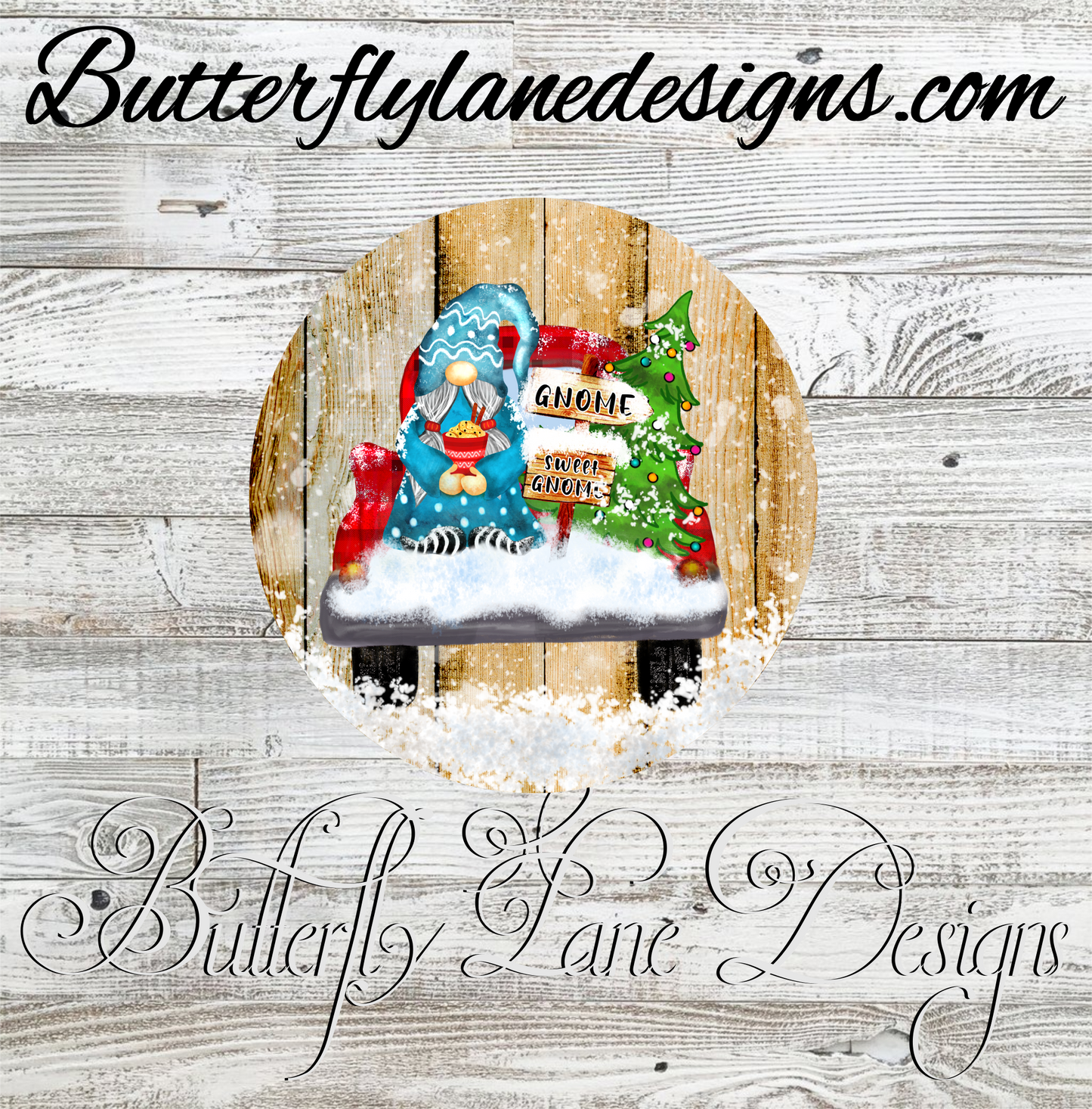Circle; Gnome sweet Gnome :: Clear Cast Decal