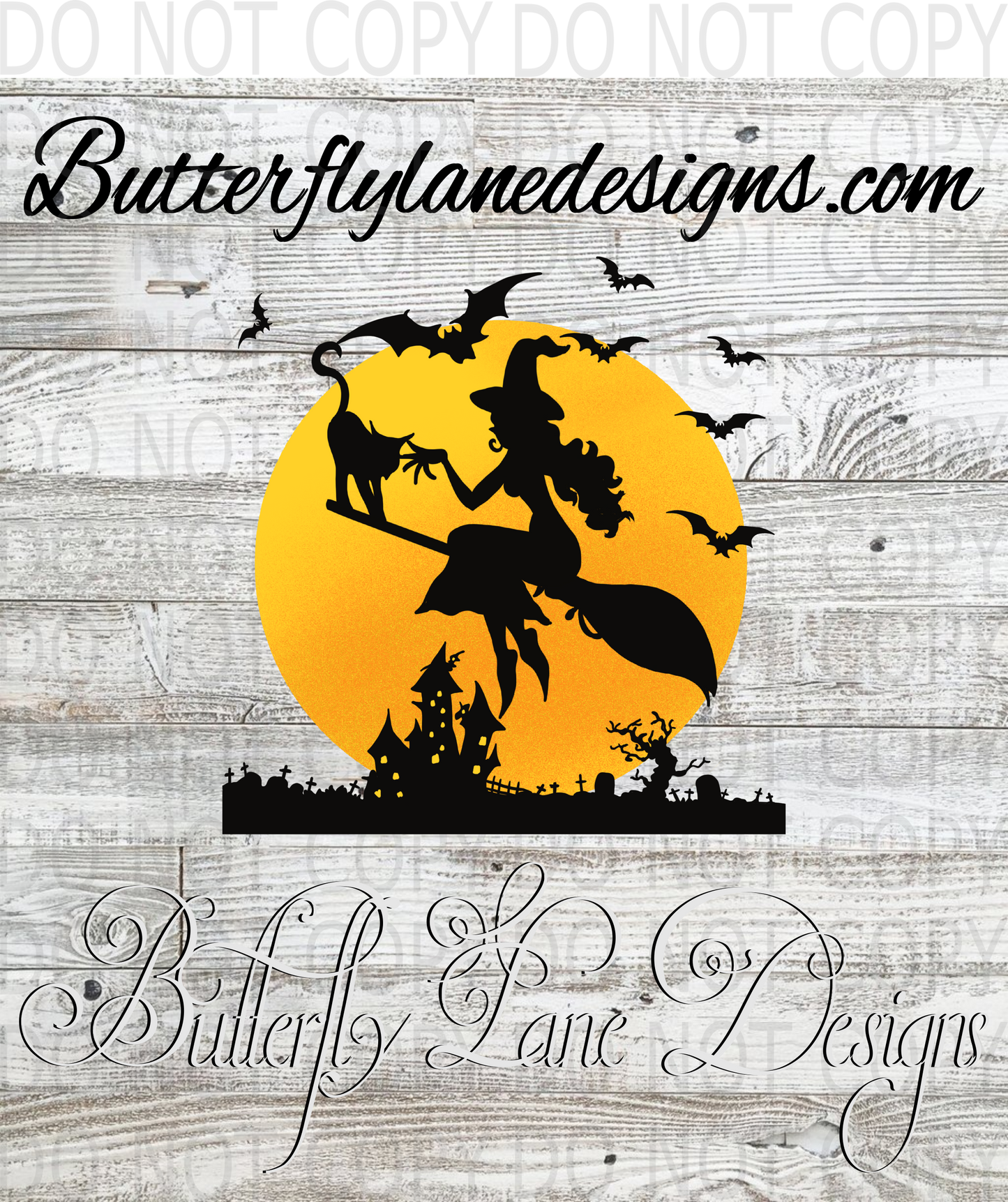 Halloween flying witch 01-Clear Decal :: VC Decal