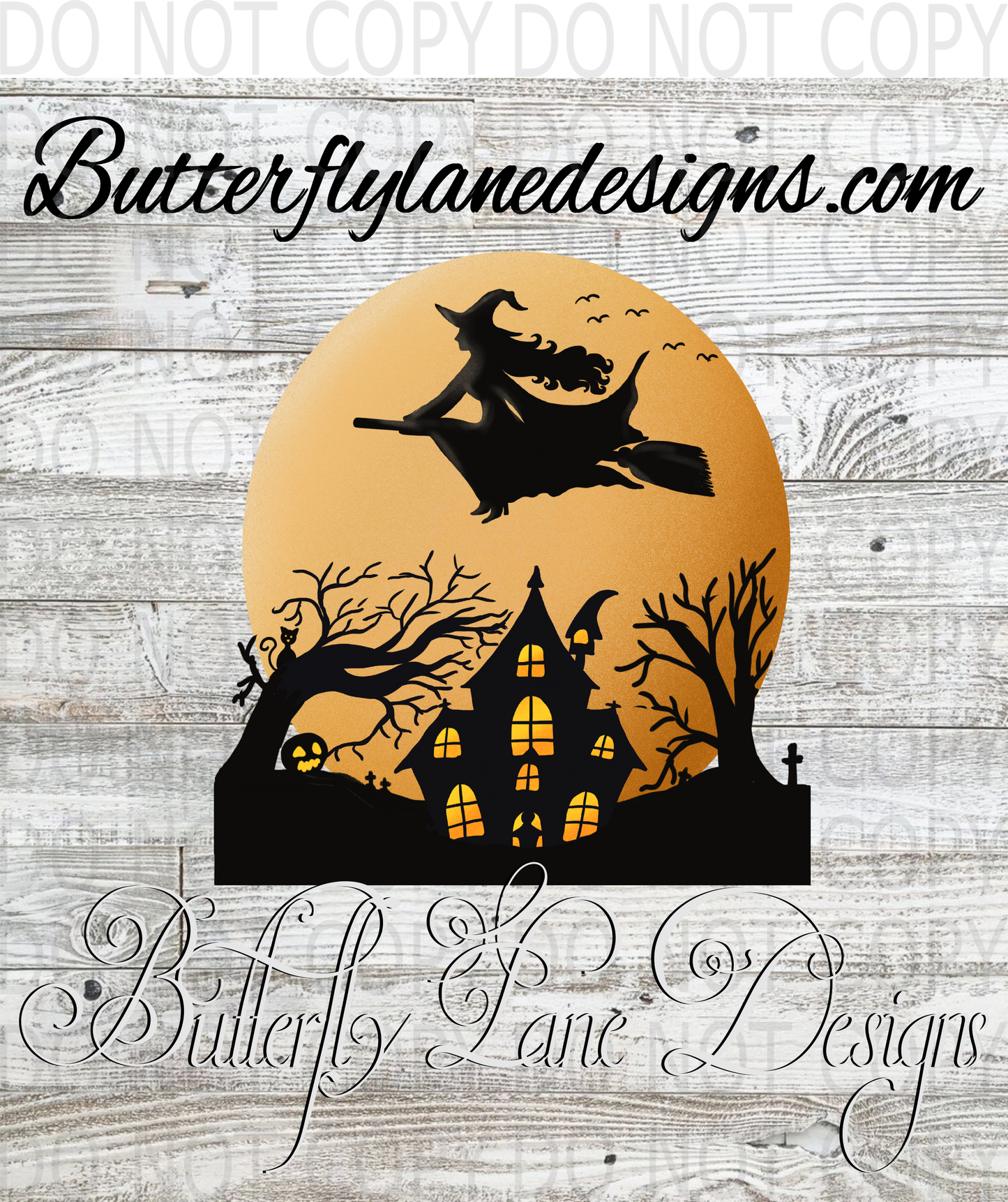 Halloween flying witch 02-Clear Decal :: VC Decal
