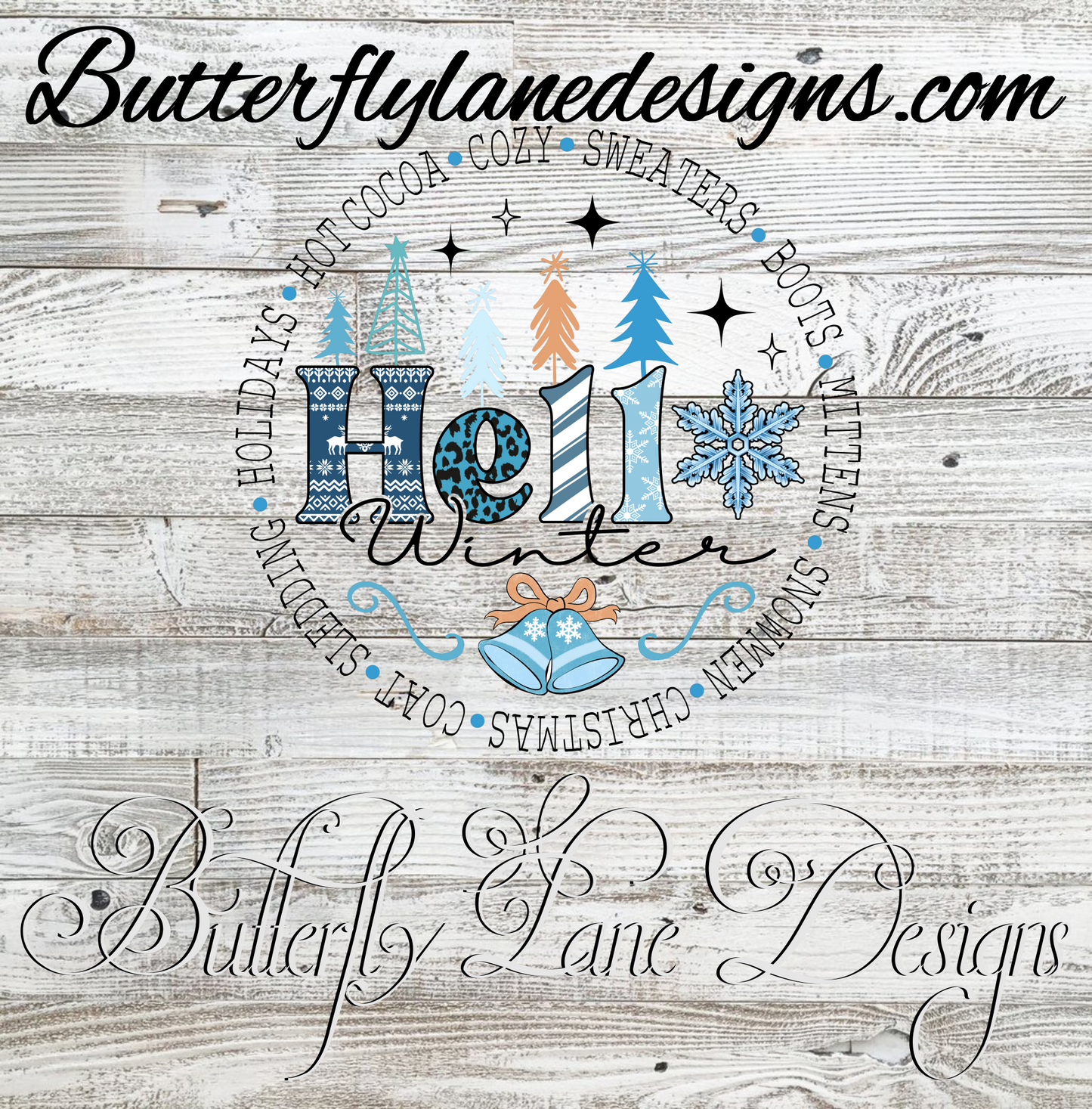 Hello Winter-02  sweaters, boots, mittens, hot coco ::  Clear Decal :: VC Decal
