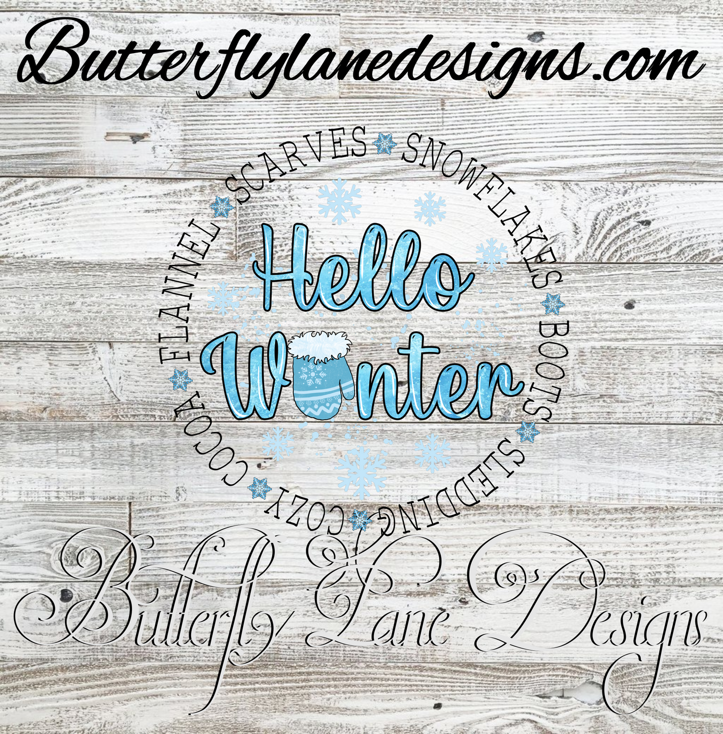 Hello Winter-03 sweaters, boots, mittens, hot coco :: Clear Decal :: VC Decal