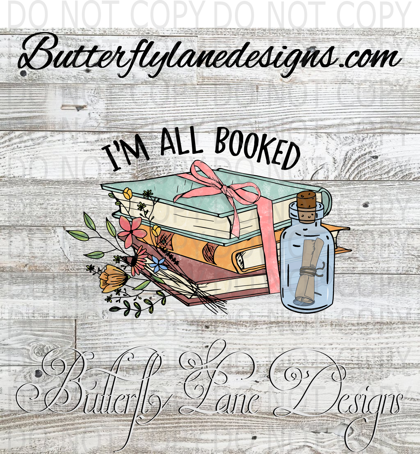 I'm all booked :: Clear Decal :: VC Decal