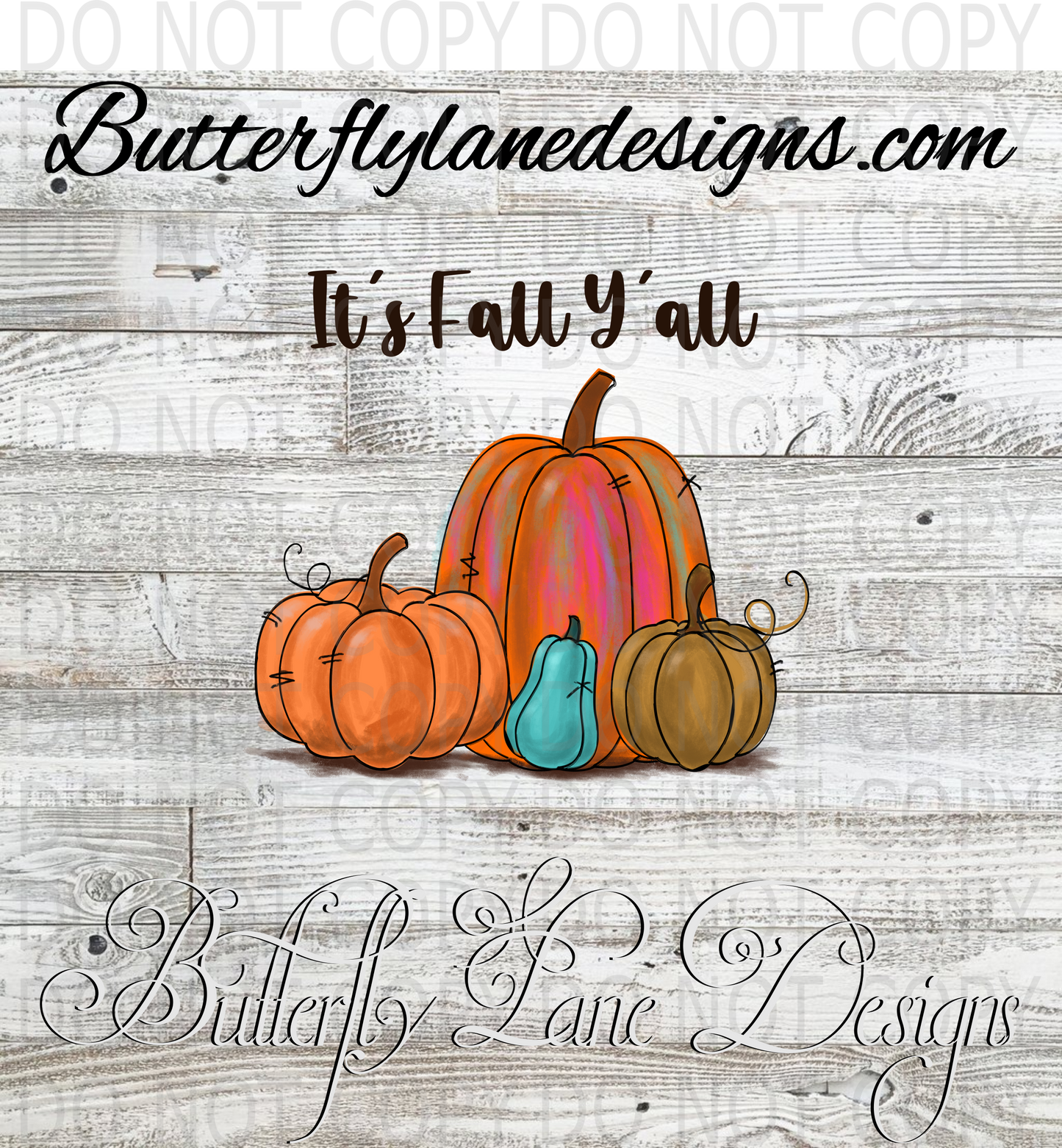 It's fall ya'll pumpkins 02 :: Clear Decal :: VC Decal