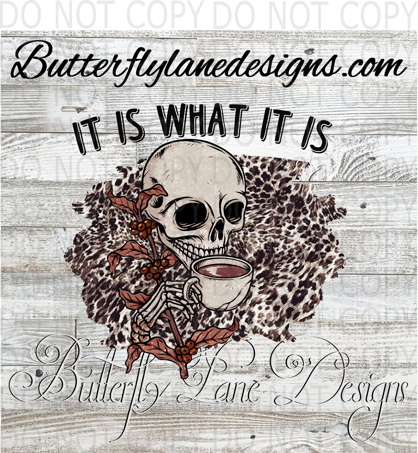 It is what it is skull :: Clear Decal :: VC Decal