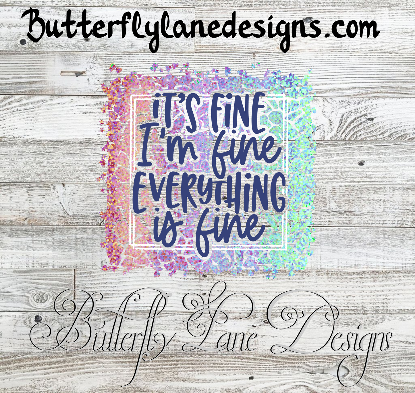 It's Fine, I'm Fine, Everythings fine:: Clear Cast Decal