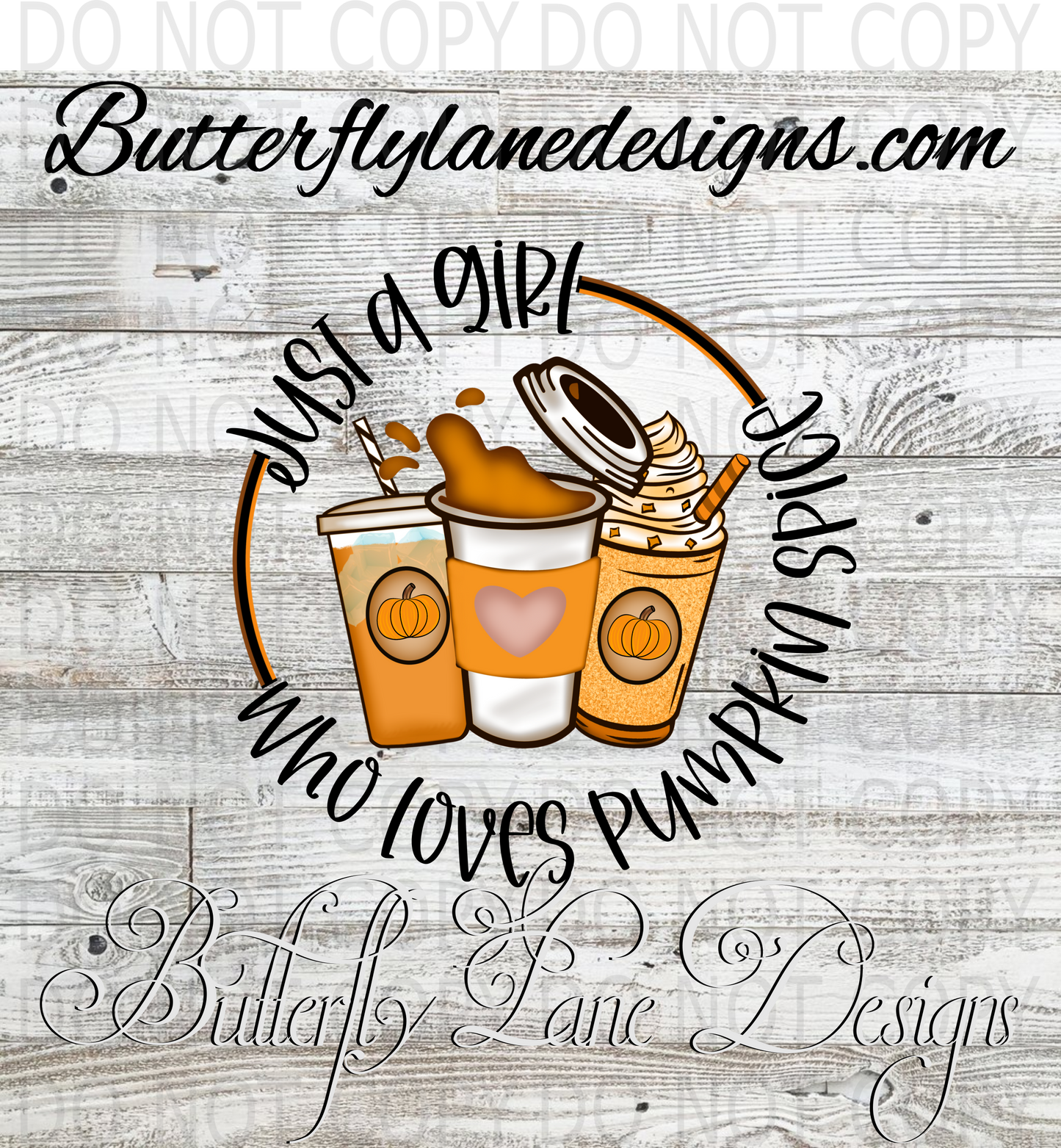 Just a girl who loves pumpkin spice-Messy bun :: Clear Decal :: VC Decal