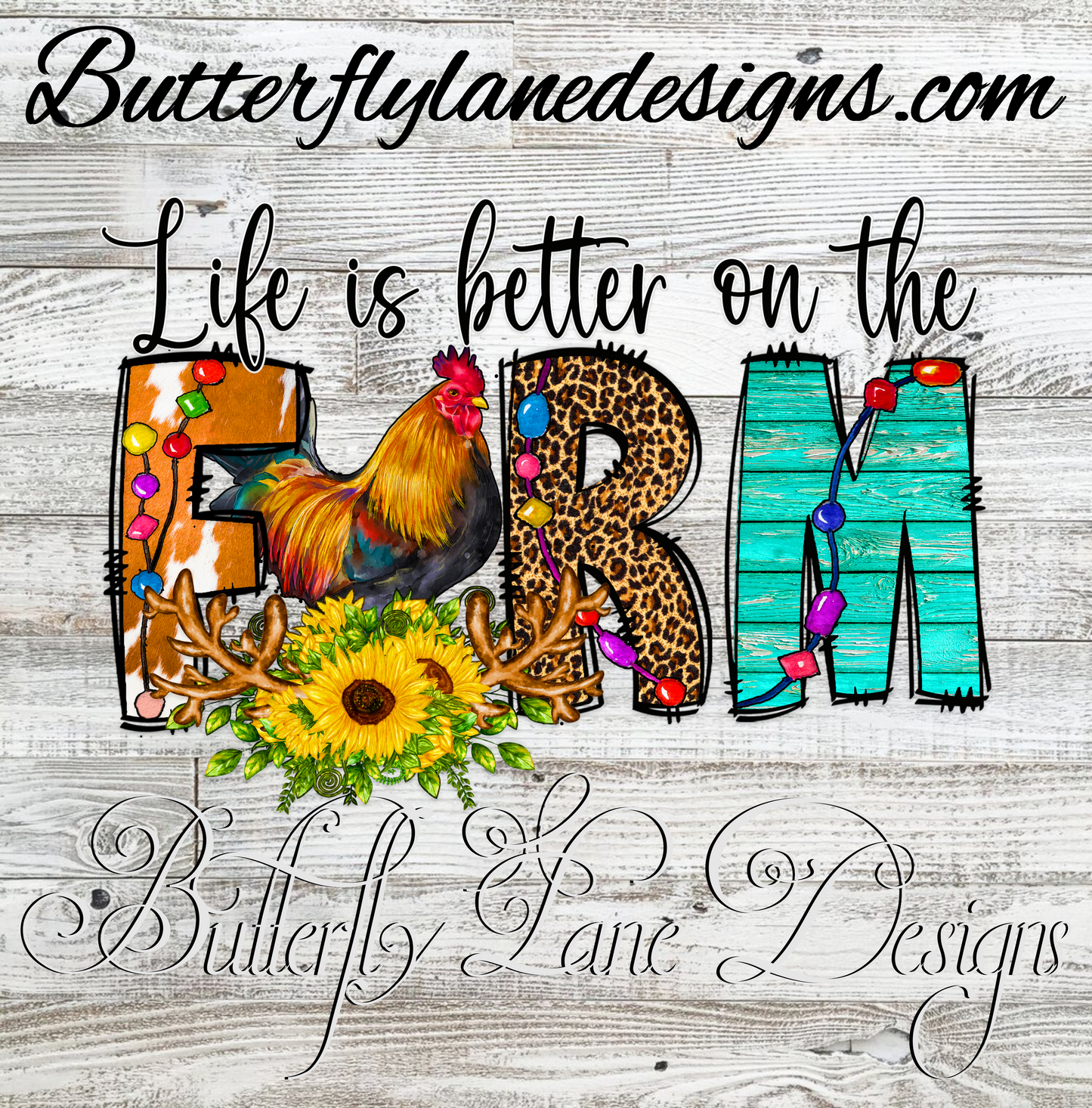 Life is better on the farm :: Clear Decal :: VC Decal