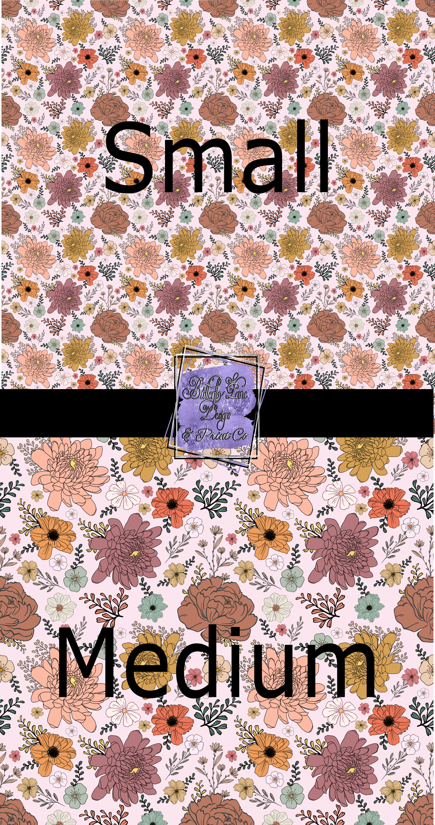 Light earth tone florals - PV 550 Patterned Vinyl