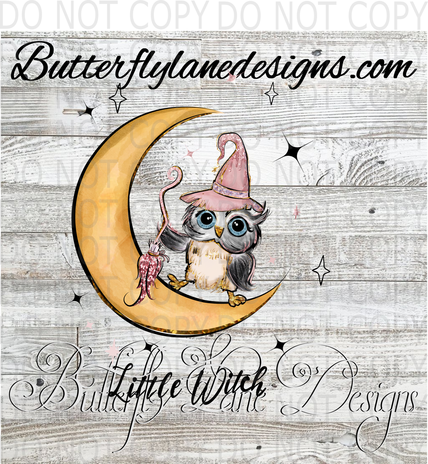 Little witch; owl-cute :: Clear Decal :: VC Decal