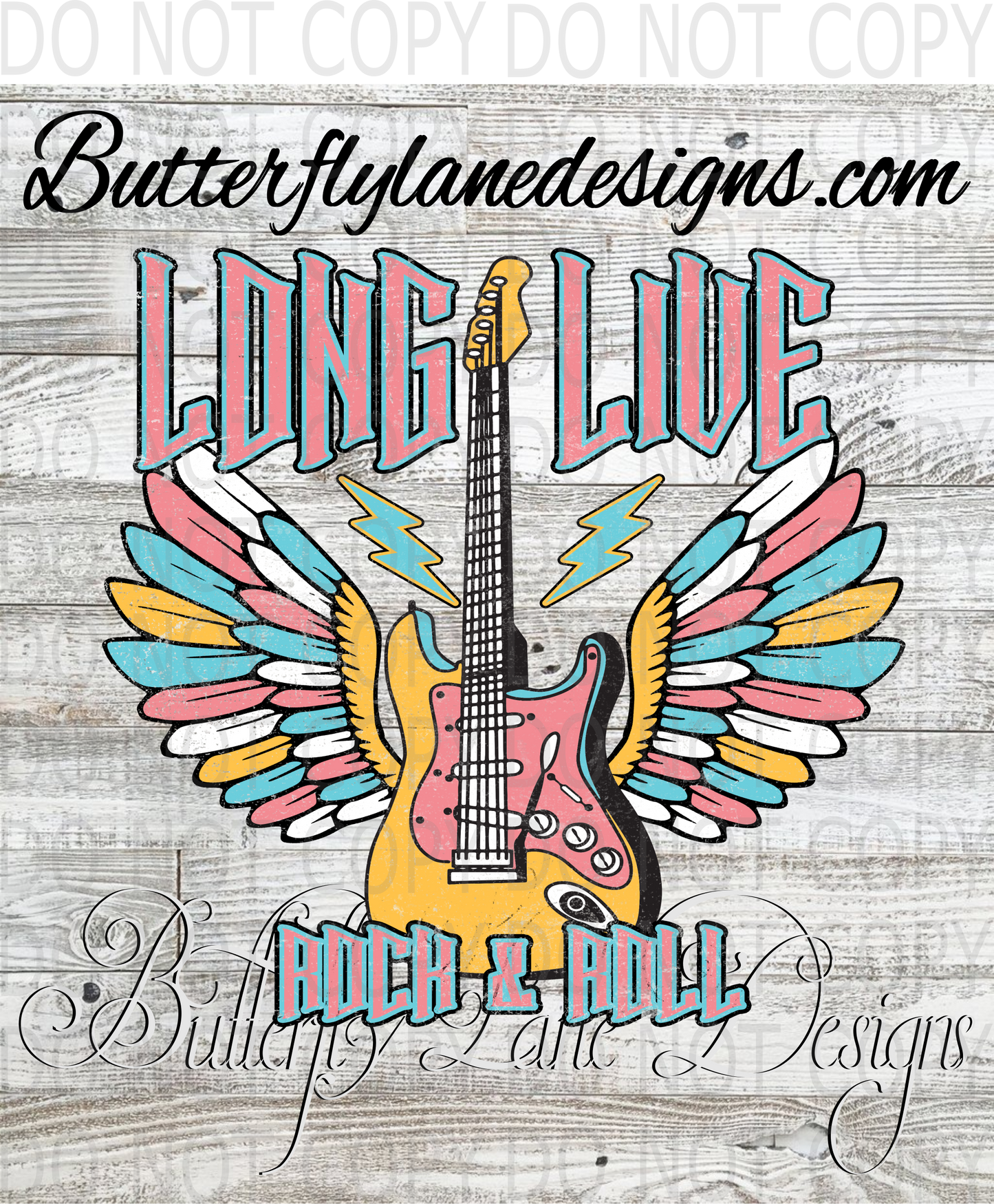 Long live Rock-Roll-pastel vintage :: Clear Decal :: VC Decal