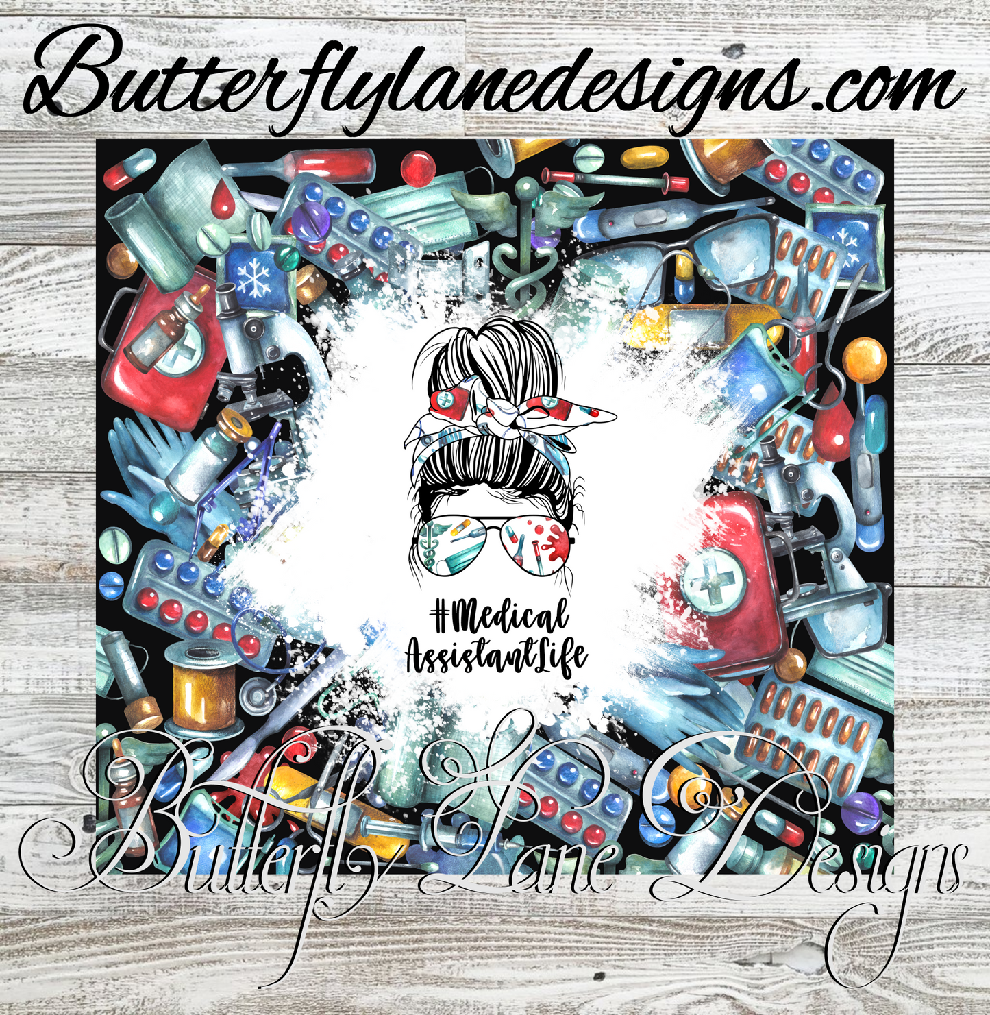 Medical Assistant :: White Cast Tumbler wrap