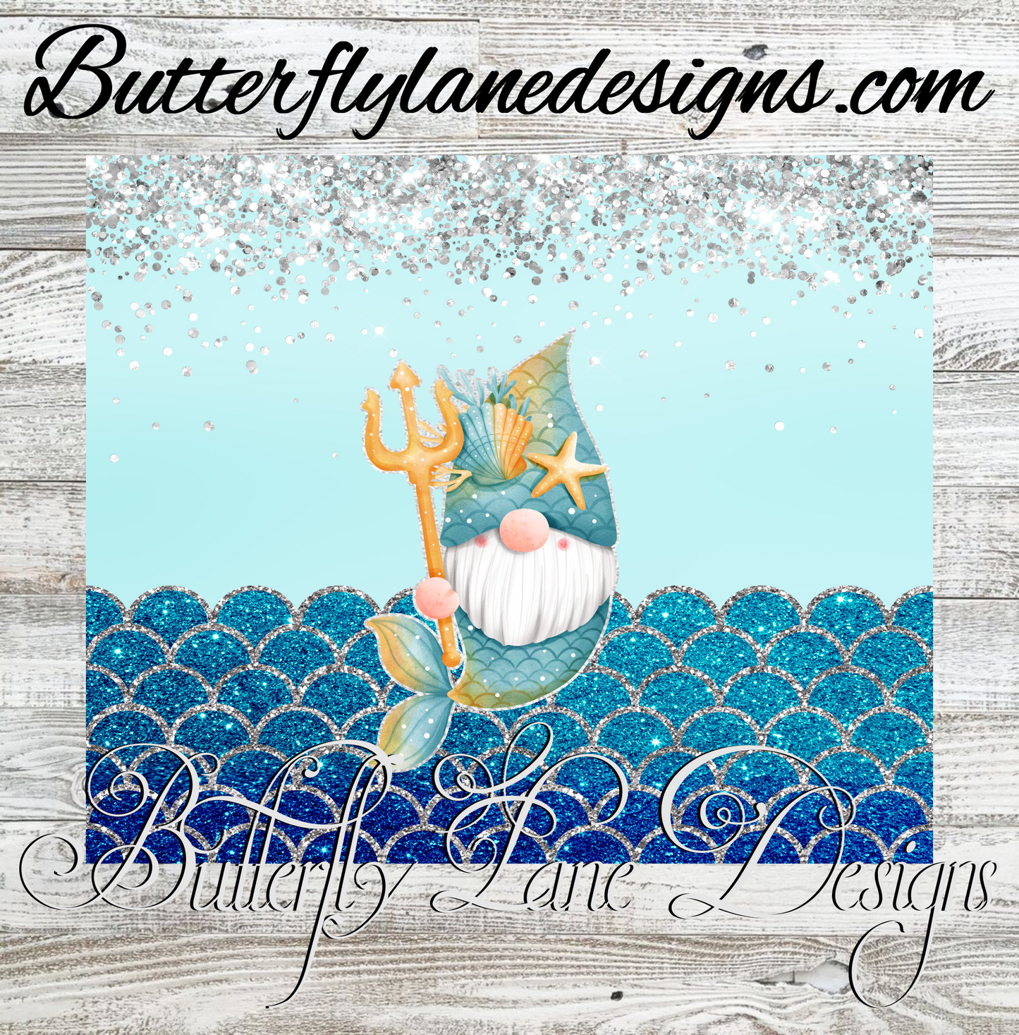 Mermaid Gnome wrap :: Tumbler wrap