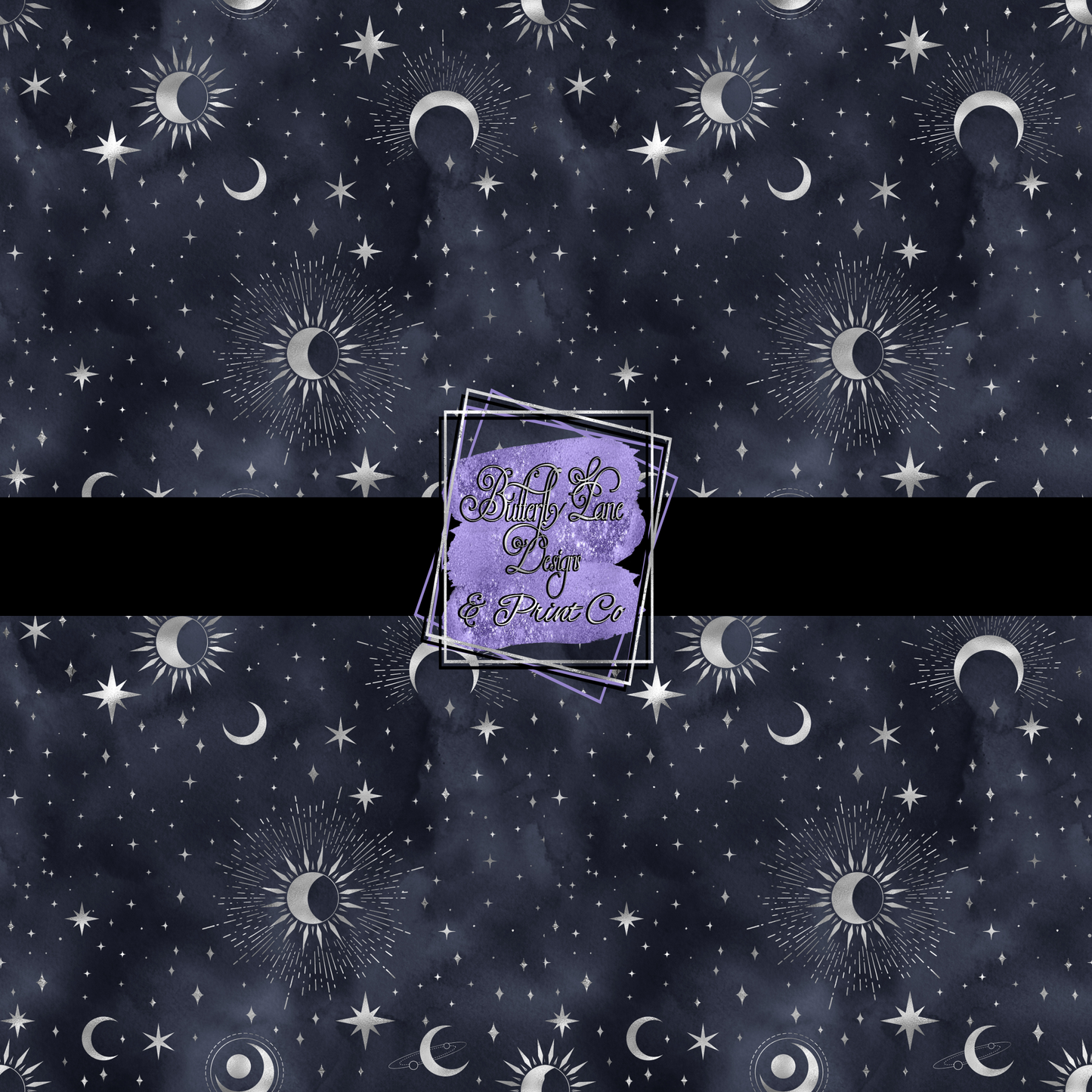 Midnight Sun-Stars-Moons-PV 496 Patterned Vinyl