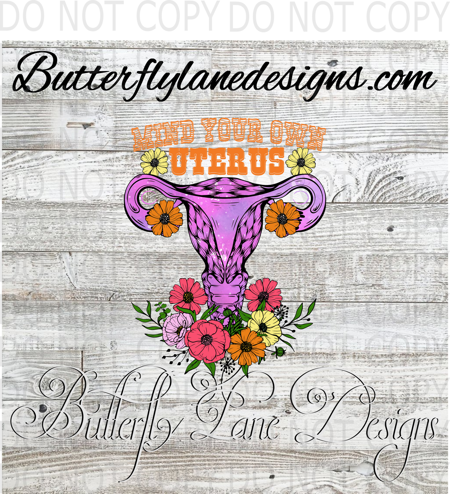 Mind your own uterus :: Clear Decal :: VC Decal