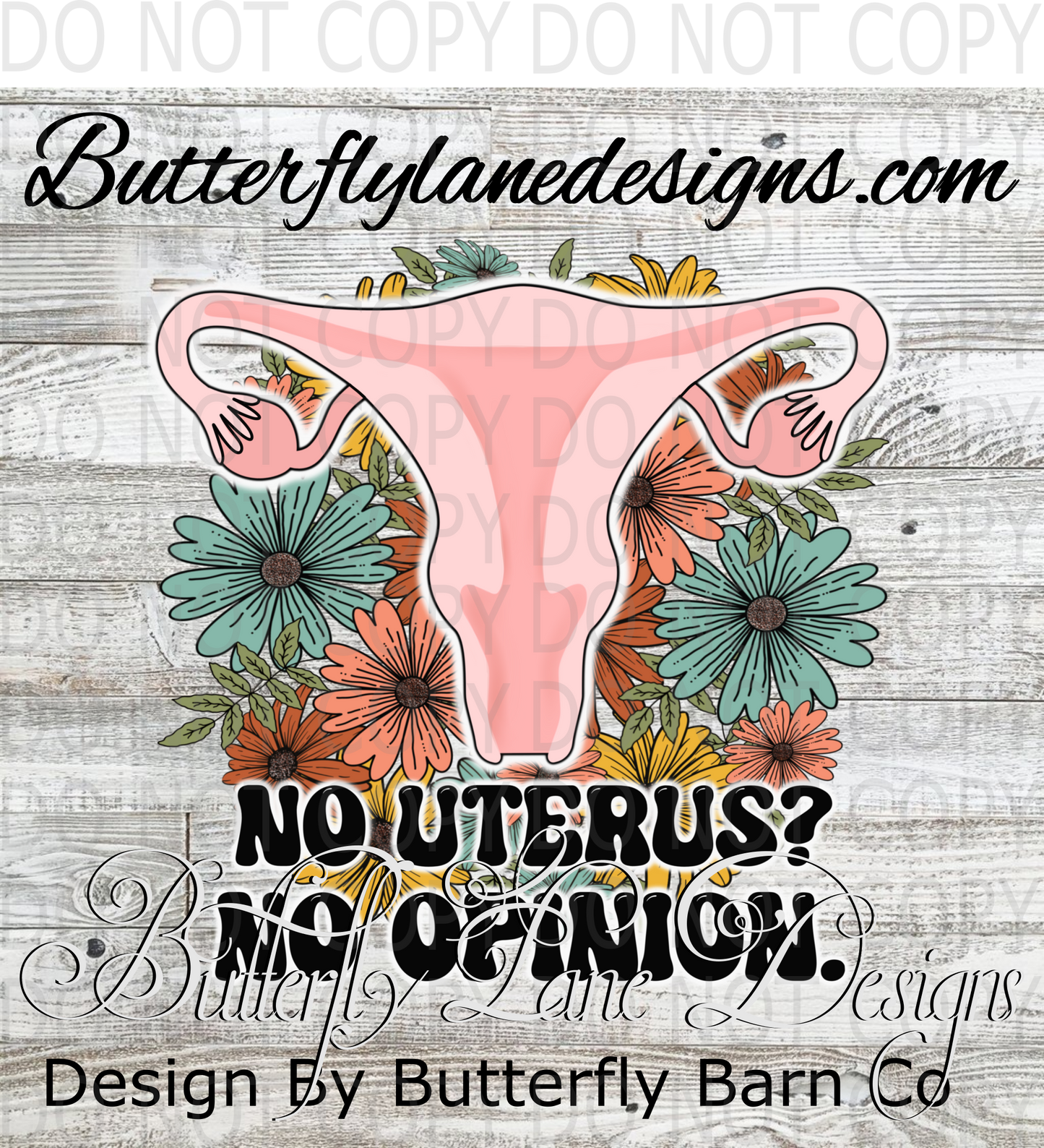 No uterus-no opinion :: Clear Decal :: VC Decal